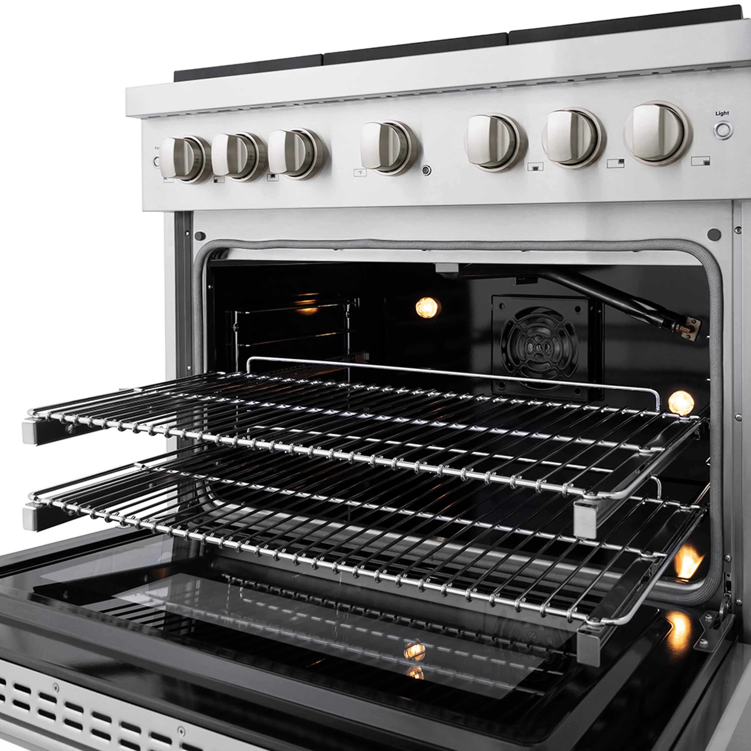 ZLINE 36-Inch 5.2 cu. ft. Paramount Gas Range with 6 Burner DuoPro™ Cooktop and Convection Gas Oven in Stainless Steel (PSGR36) - Image 9
