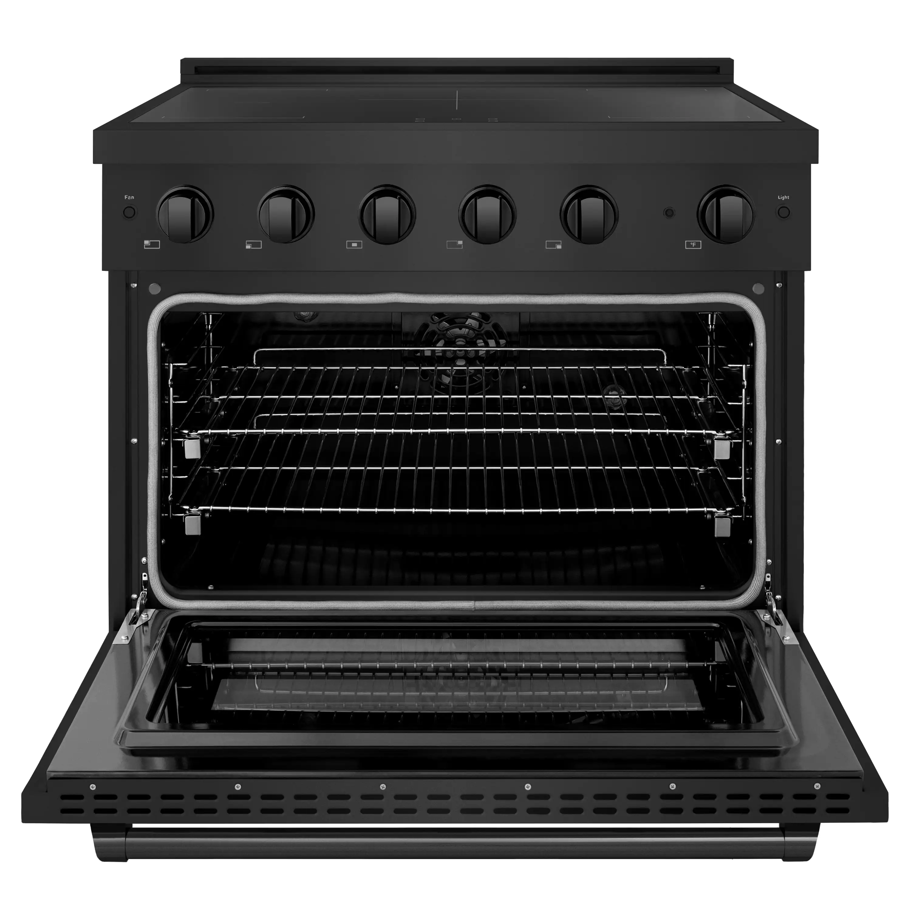 ZLINE 36-Inch 5.2 cu. ft. Paramount Induction Range with 5 Element Cooktop and Electric Convection Oven in Black Stainless Steel (SINRB-36) - Image 2