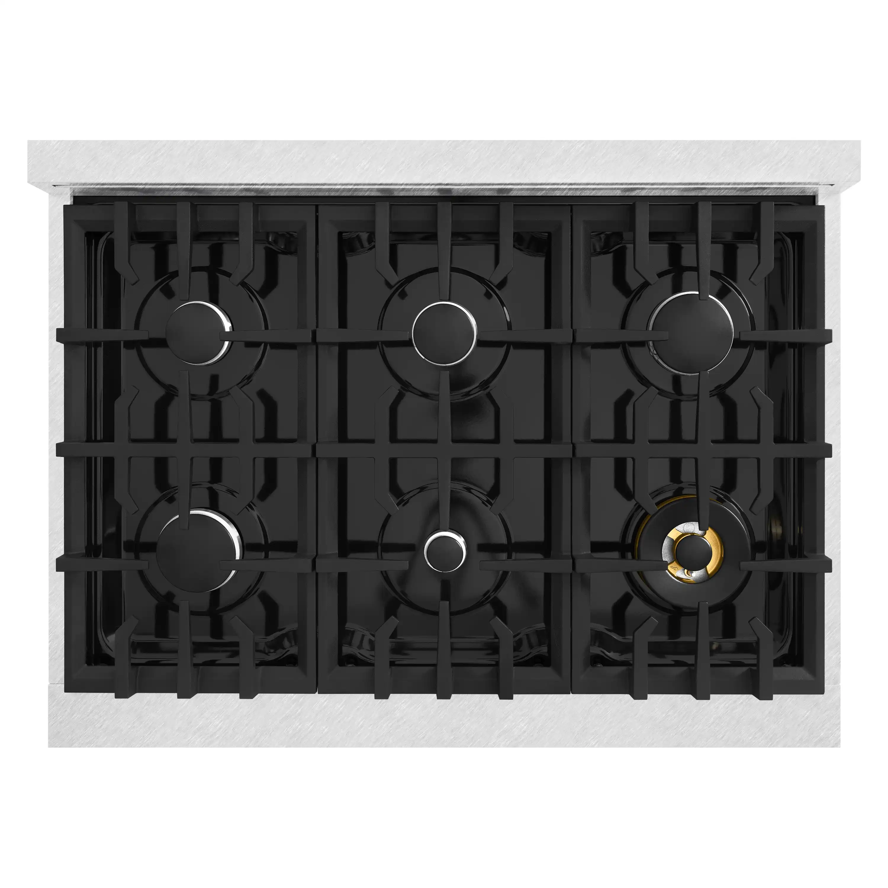 ZLINE Autograph Edition 36-Inch Dual Fuel Range in Satin Stainless Steel with White Matte (CDRS-WM-36) - Image 6