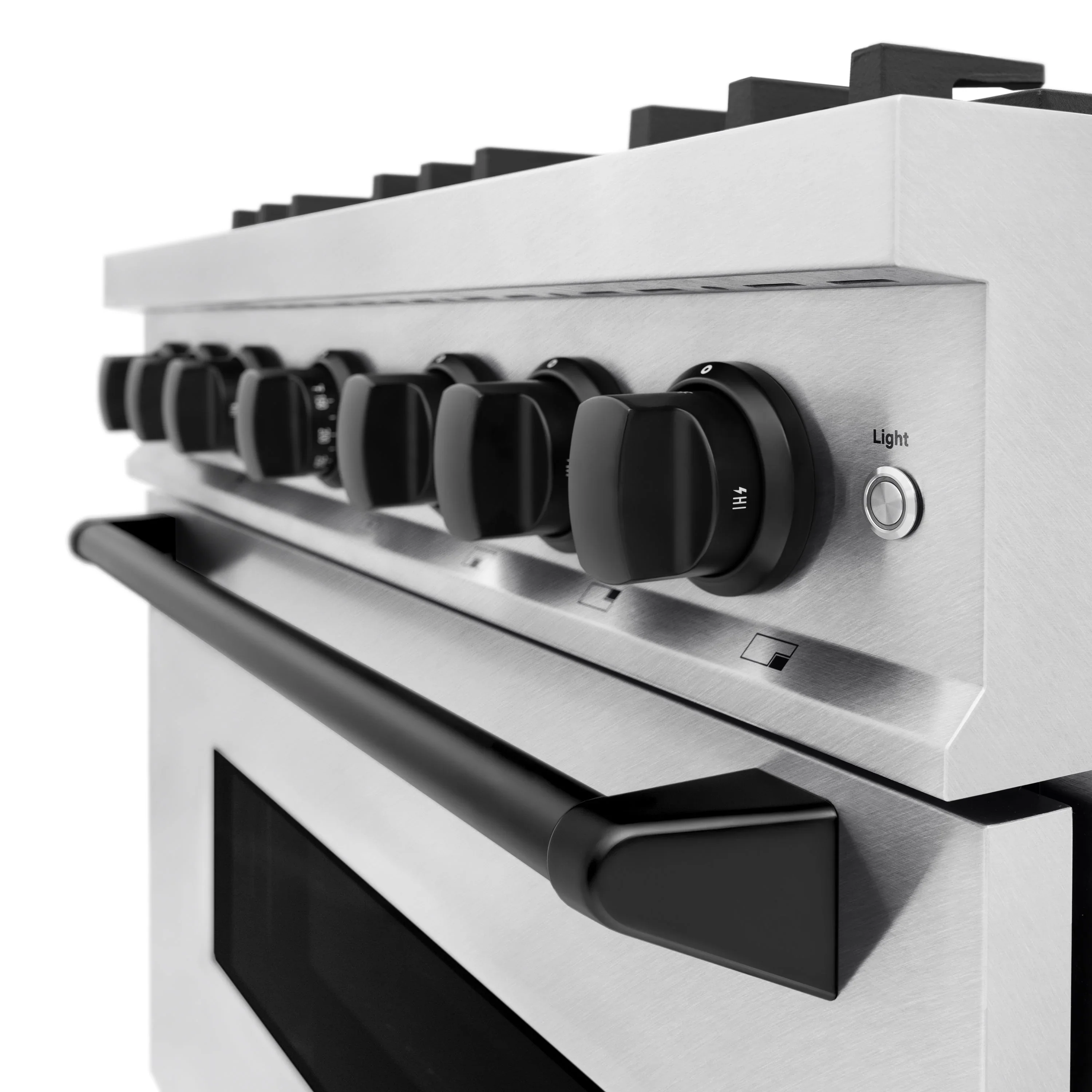 ZLINE Autograph Edition 36-Inch Classic Series Dual Fuel Range in Satin Stainless Steel with Matte Black (CDRSZ-36-MB) - Image 7