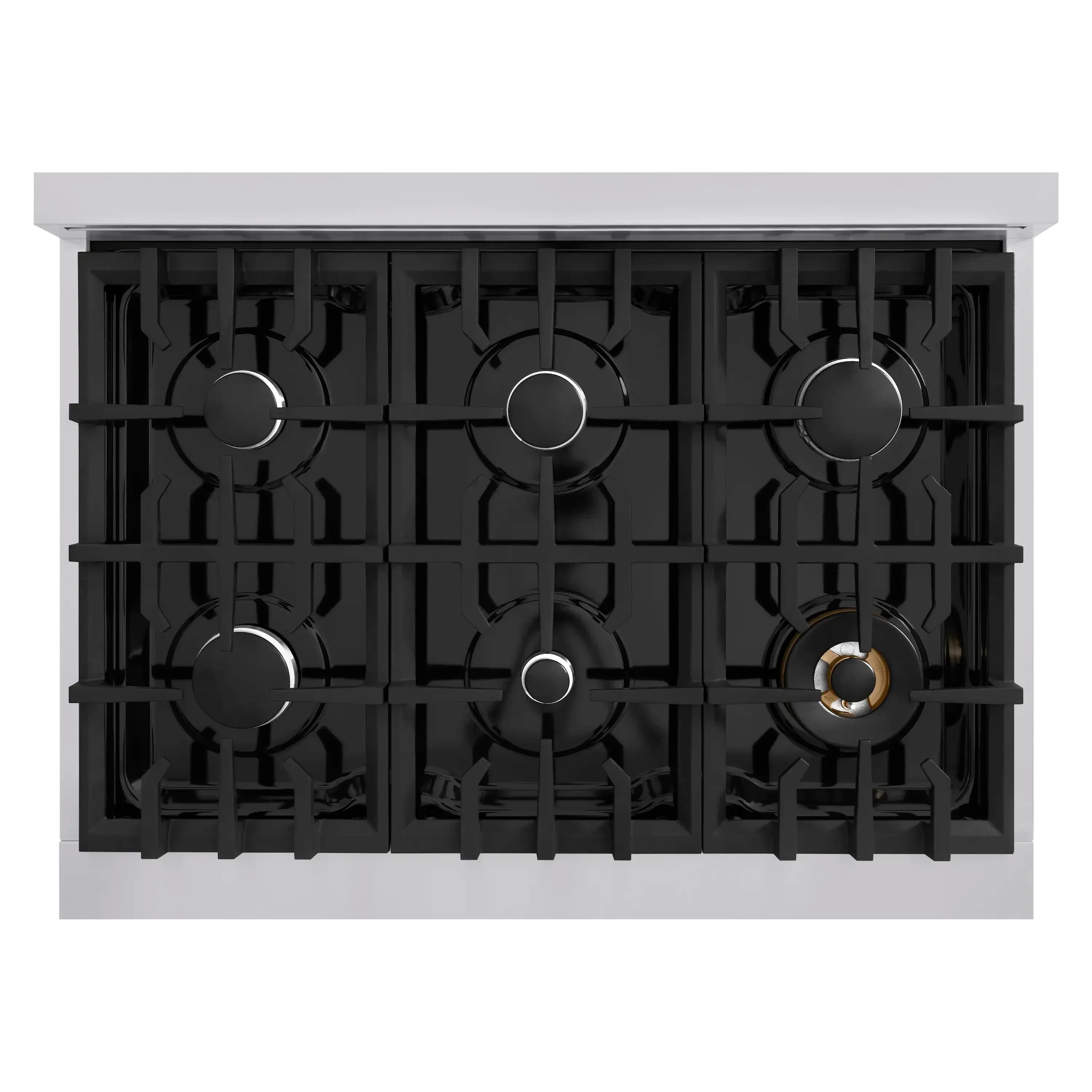 ZLINE 36-Inch Classic Series Gas Range with 6 Gas Burner Cooktop and 5.2 Cu. Ft. Gas Convection Oven in Stainless Steel with Black Matte Door (CGR-BLM-36) - Image 5