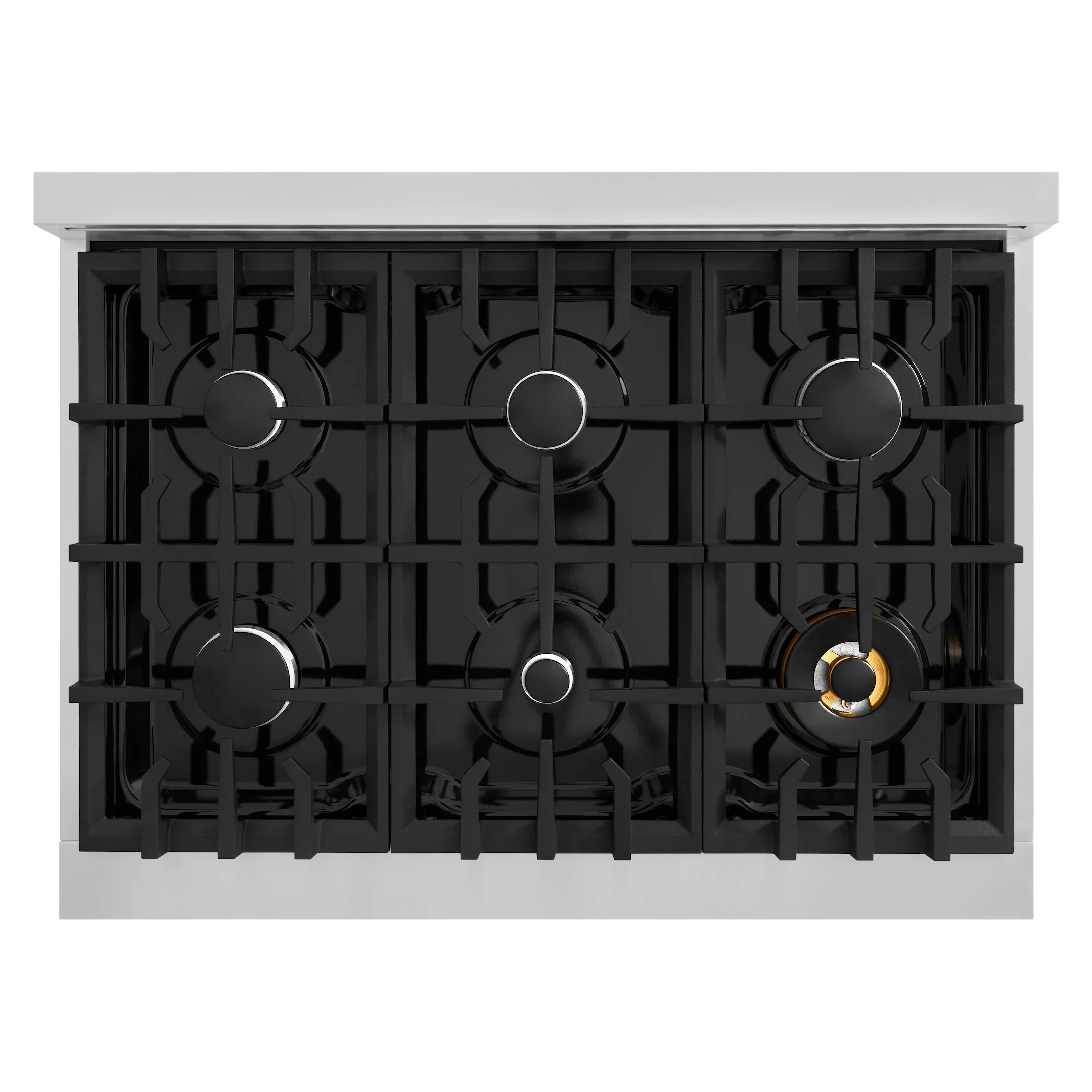 ZLINE 36-Inch Classic Series Dual Fuel Range with 6 Gas Burner Cooktop and 5.2 Cu. Ft. Electric Convection Oven in Stainless Steel with Black Matte Door (CDR-BLM-36) - Image 6