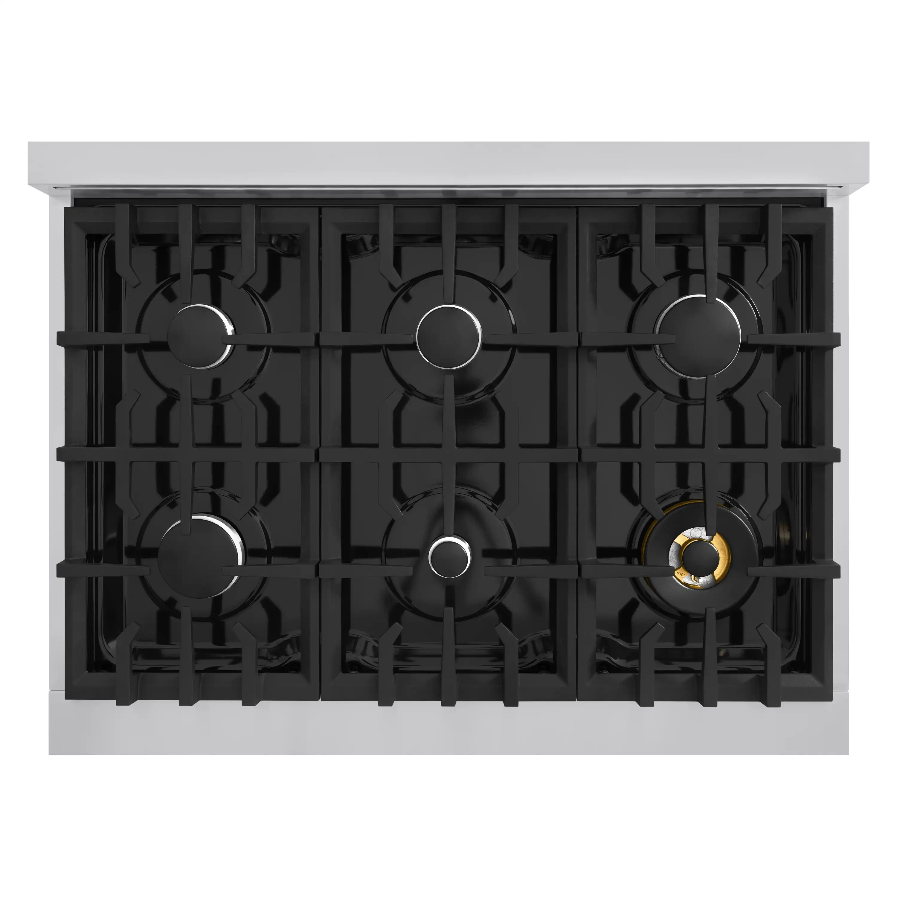ZLINE 36-Inch Classic Series Dual Fuel Range with 6 Gas Burner Cooktop and 5.2 Cu. Ft. Electric Convection Oven in Stainless Steel with White Matte Door (CDR-WM-36) - Image 5