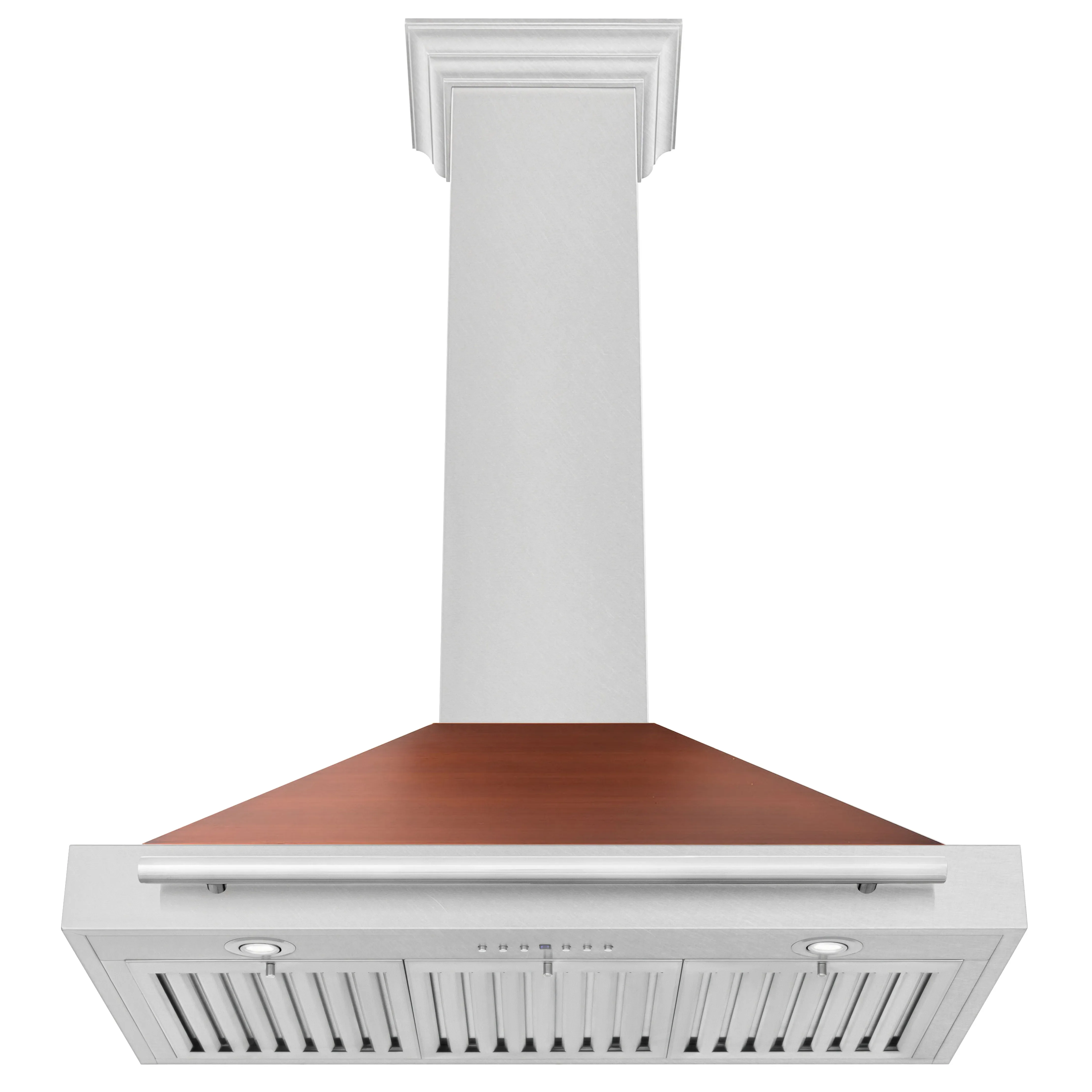 ZLINE 36-Inch Convertible Fingerprint Resistant Satin Stainless Steel Range Hood with Copper Shell and Stainless Steel Handle (KB4SNX-C-36) - Image 4