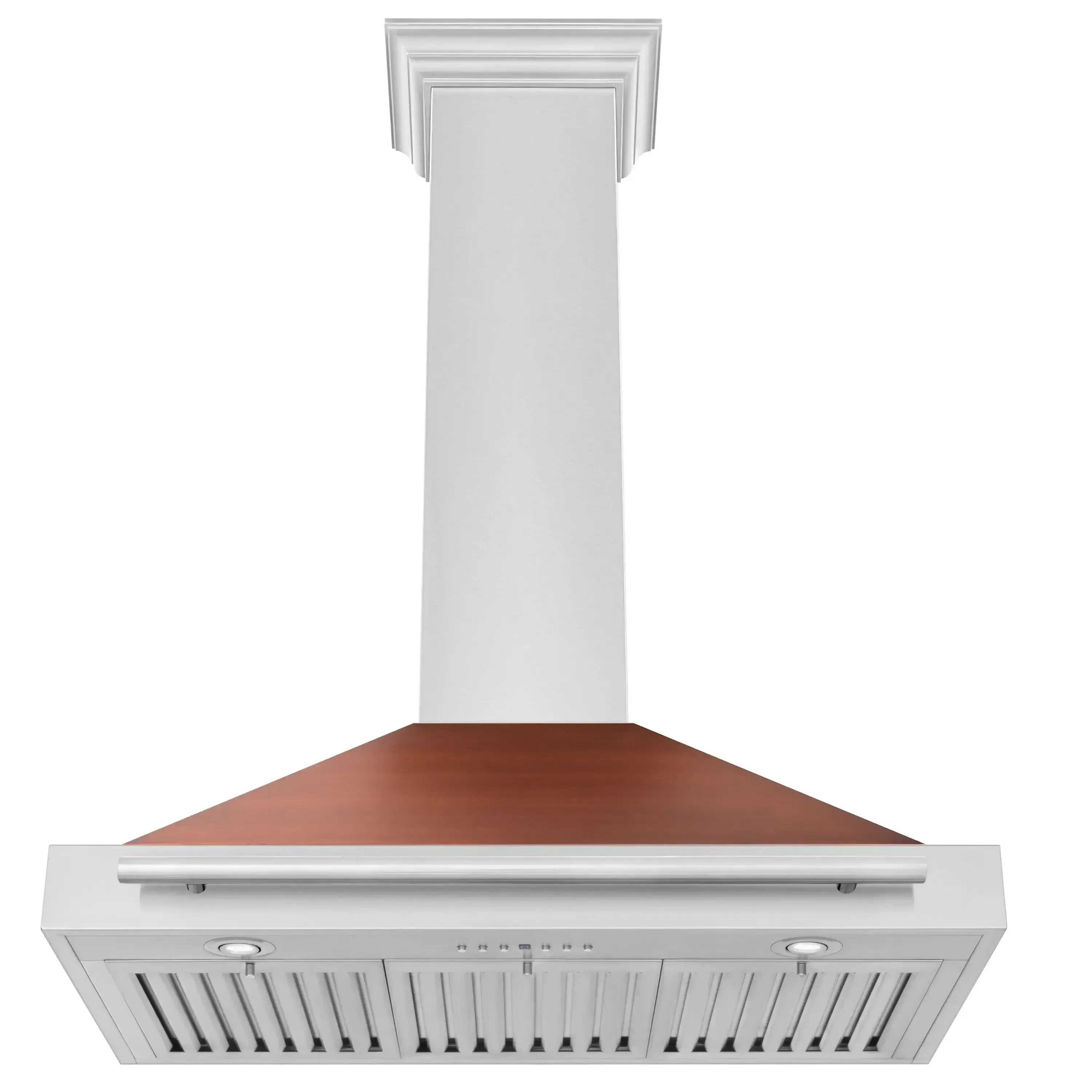 ZLINE 36-Inch Convertible Stainless Steel Range Hood with Copper Shell and Stainless Steel Handle (KB4STX-C-36) - Image 4