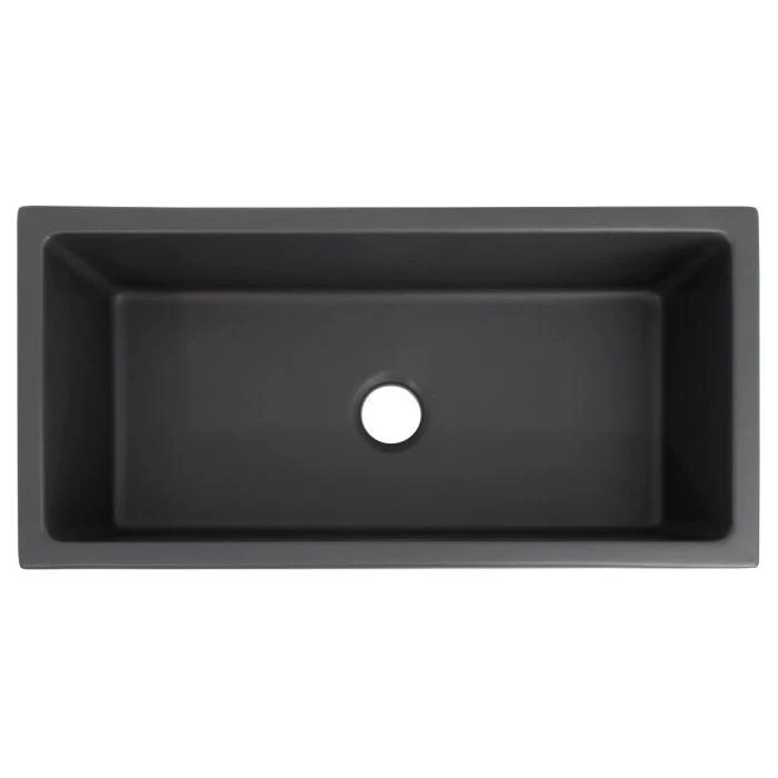 ZLINE 36-Inch Venice Farmhouse Apron Front Reversible Single Bowl Fireclay Kitchen Sink with Bottom Grid in Charcoal (FRC5122-CL-36) - Image 13