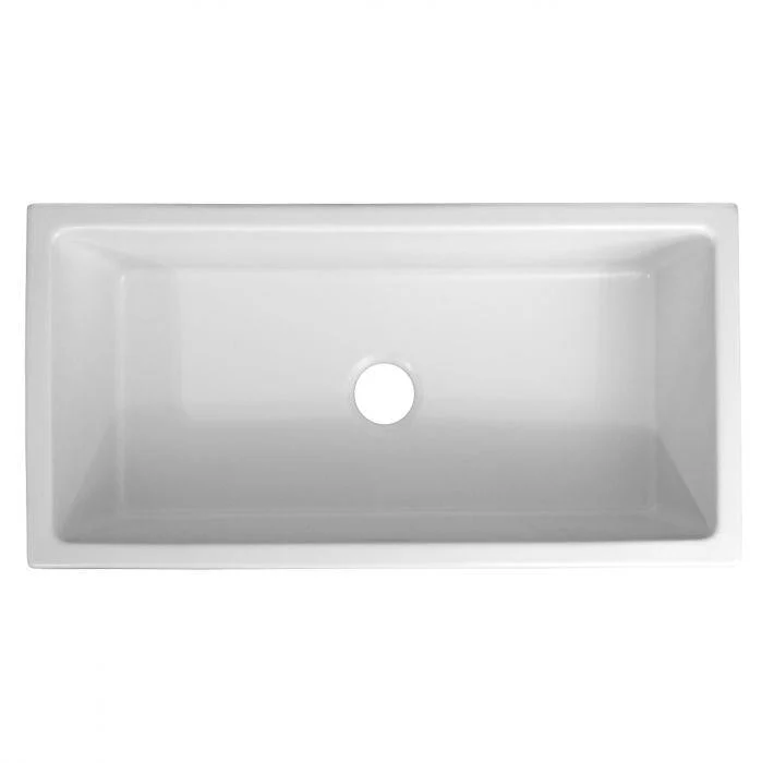 ZLINE 36-Inch Venice Farmhouse Apron Front Reversible Single Bowl Fireclay Kitchen Sink with Bottom Grid in White Matte (FRC5122-WM-36) - Image 10