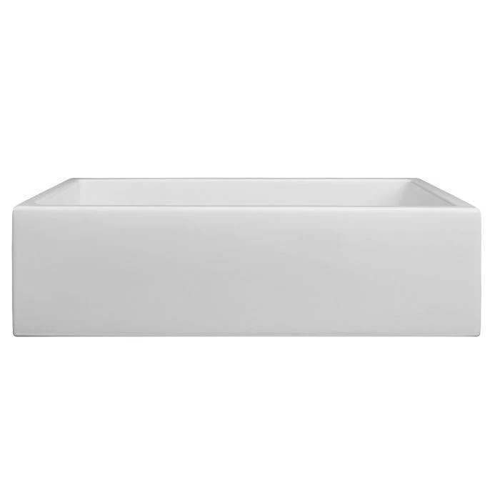 ZLINE 36-Inch Venice Farmhouse Apron Front Reversible Single Bowl Fireclay Kitchen Sink with Bottom Grid in White Matte (FRC5122-WM-36) - Image 11
