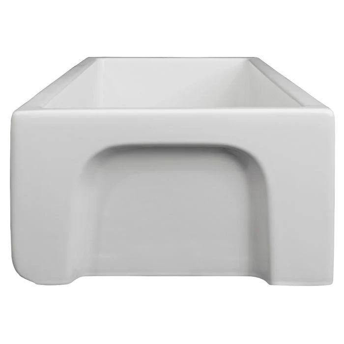 ZLINE 36-Inch Venice Farmhouse Apron Front Reversible Single Bowl Fireclay Kitchen Sink with Bottom Grid in White Matte (FRC5122-WM-36) - Image 13