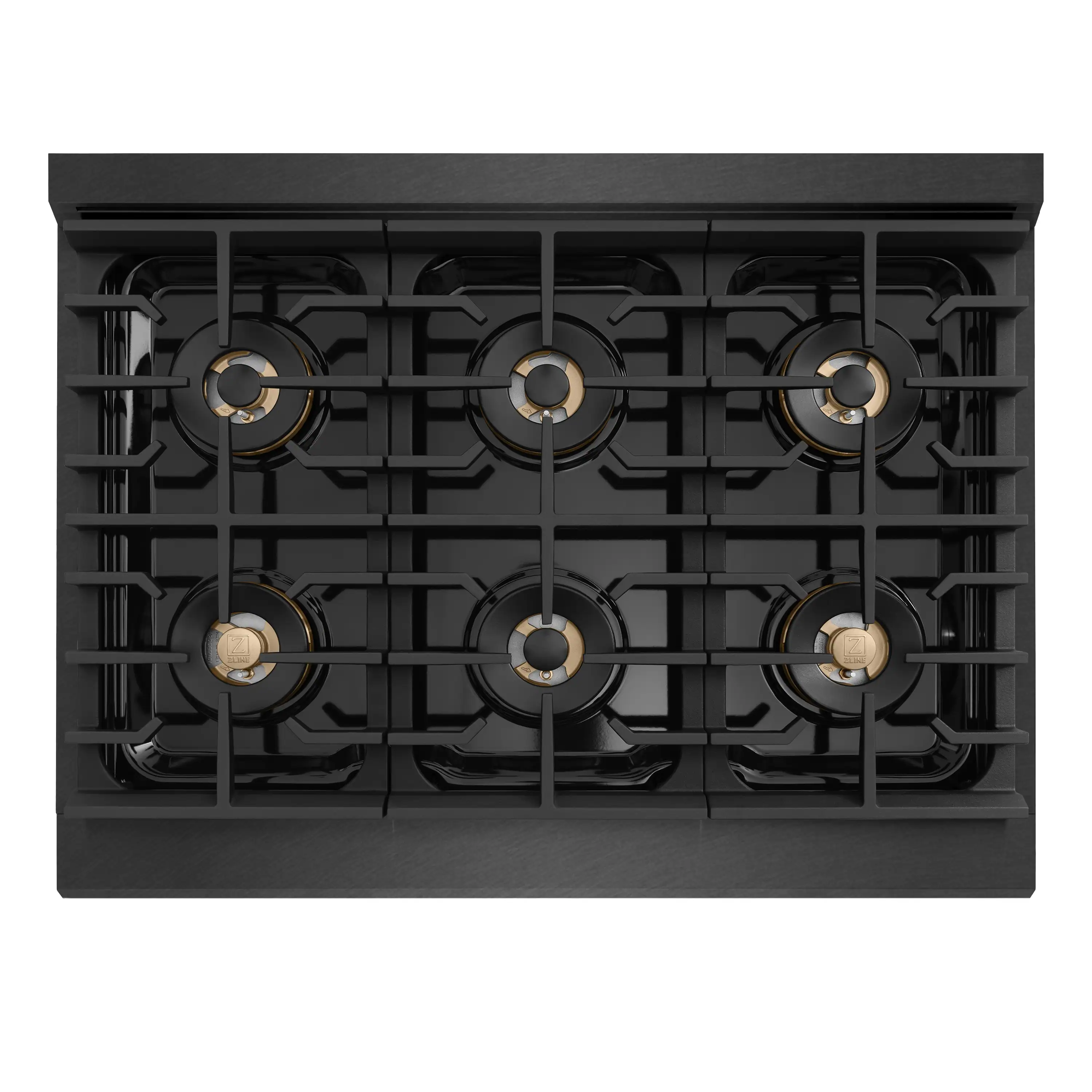 ZLINE 36-Inch Paramount Gas Rangetop with 6 Burner DuoPro™ Cooktop in Black Satin Stainless Steel (PSRTBS-36) - Image 3