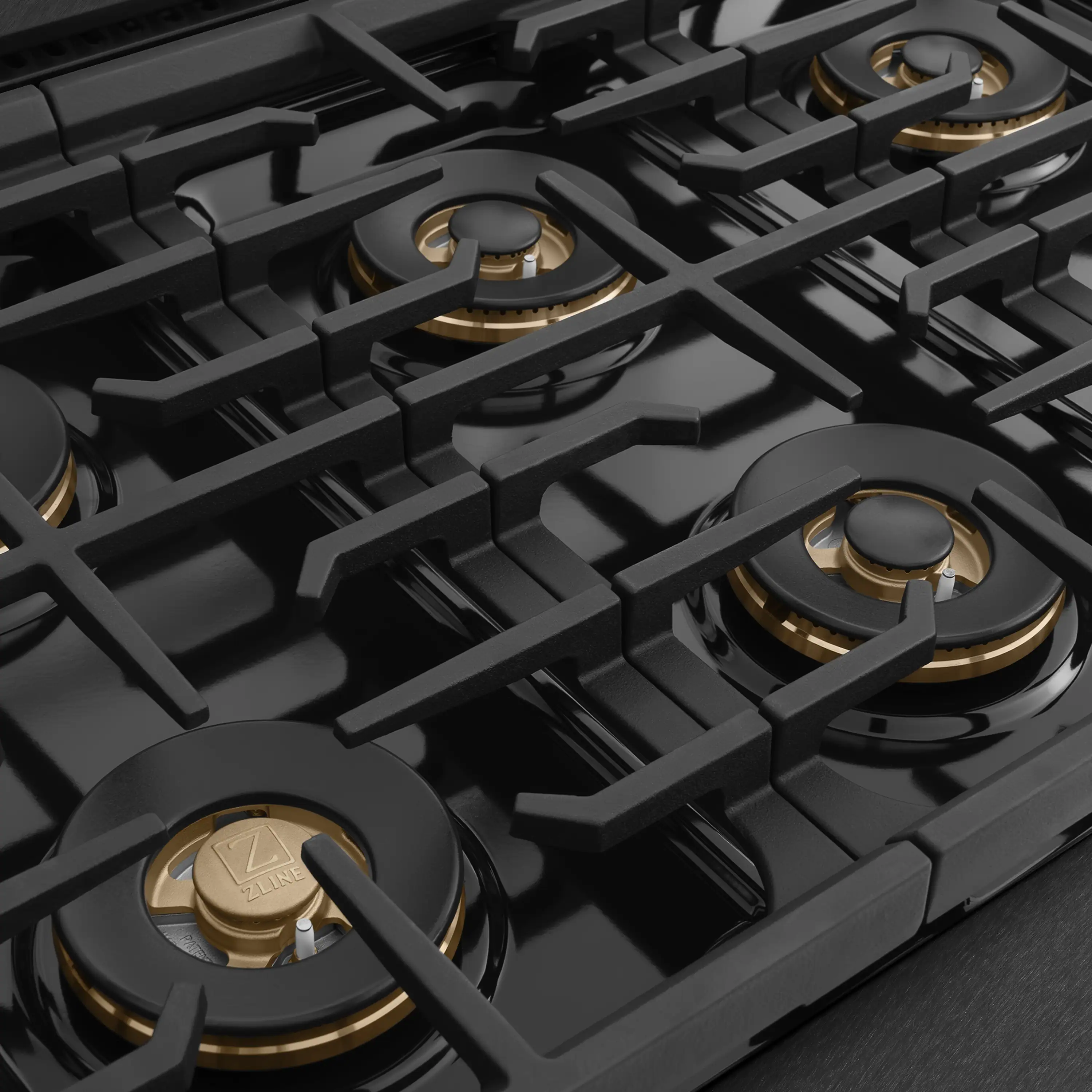 ZLINE 36-Inch Paramount Gas Rangetop with 6 Burner DuoPro™ Cooktop in Black Satin Stainless Steel (PSRTBS-36) - Image 4