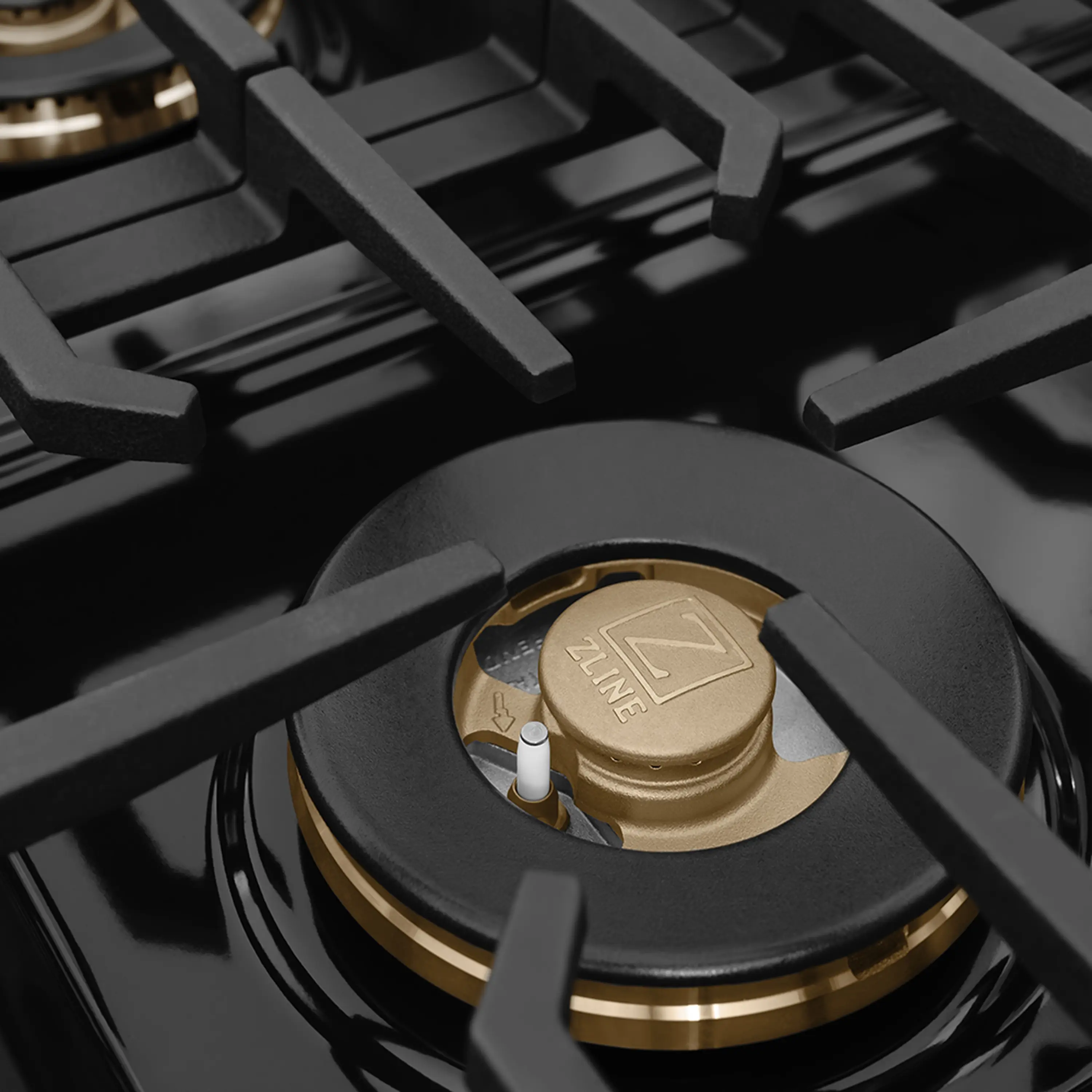 ZLINE 36-Inch Paramount Gas Rangetop with 6 Burner DuoPro™ Cooktop in Black Stainless Steel (PSRTB-36) - Image 3