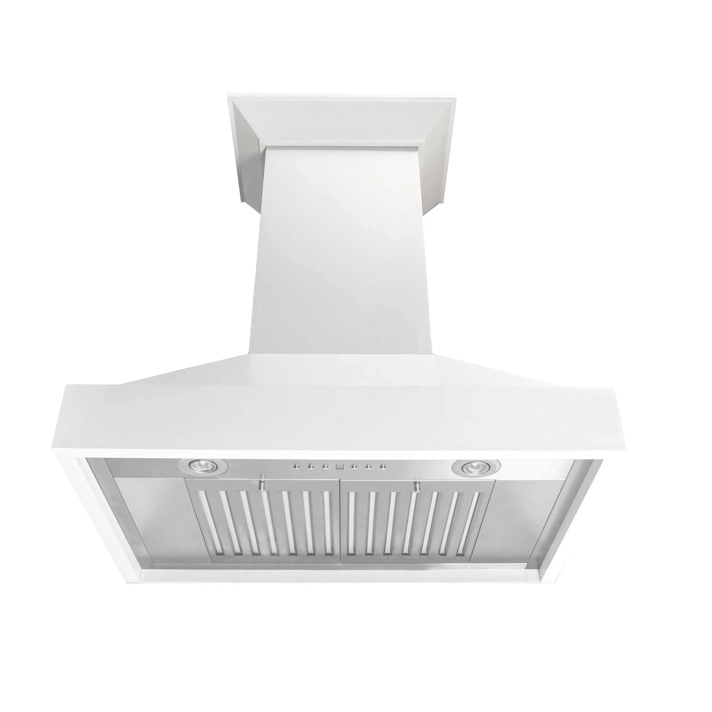 ZLINE 36-Inch Wooden Wall Mount Range Hood with 400 CFM Motor in Smooth Bright White Finish (KBWW-36) - Image 4