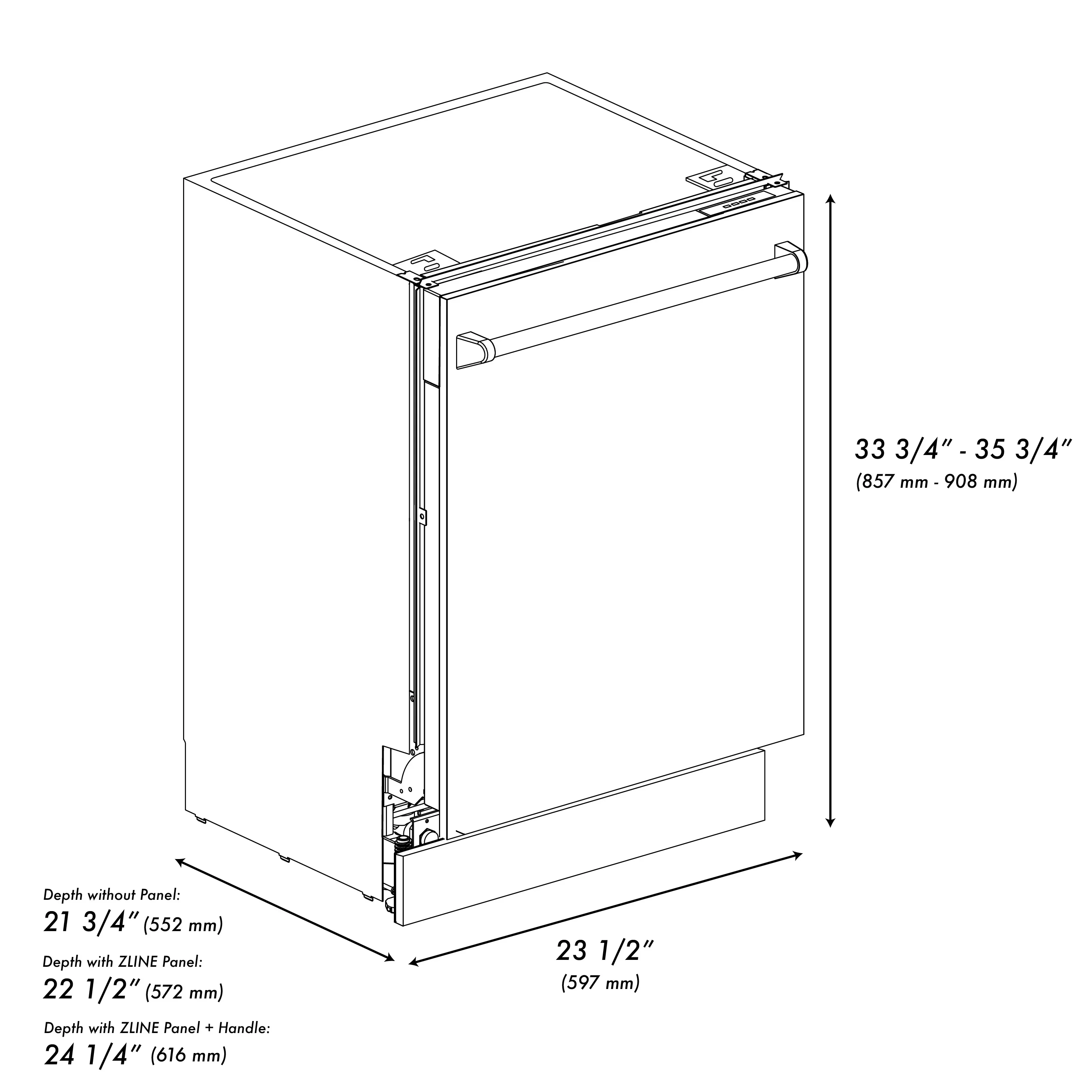 ZLINE 4-Piece Appliance Package - 30-Inch Legacy Autograph Dual Fuel Range, Wall Mount Range Hood, 36-Inch French Door Refrigerator, Dishwasher, in Stainless Steel with Gold Accents - Image 60