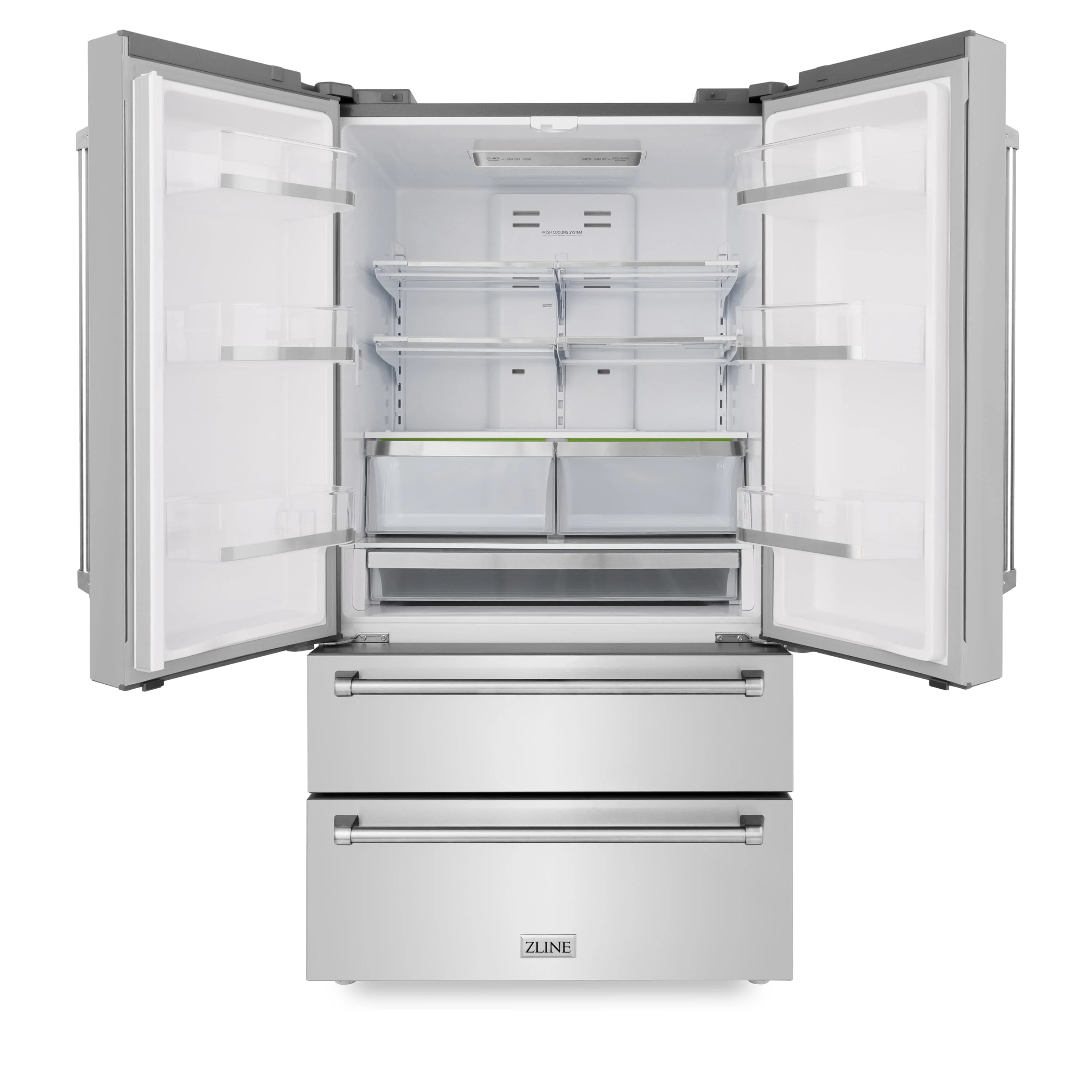 ZLINE 4-Piece Appliance Package - 30-Inch Paramount Dual Fuel Range, Wall Mount Range Hood, 36-Inch French Door Refrigerator, Dishwasher, in Stainless Steel - Image 32