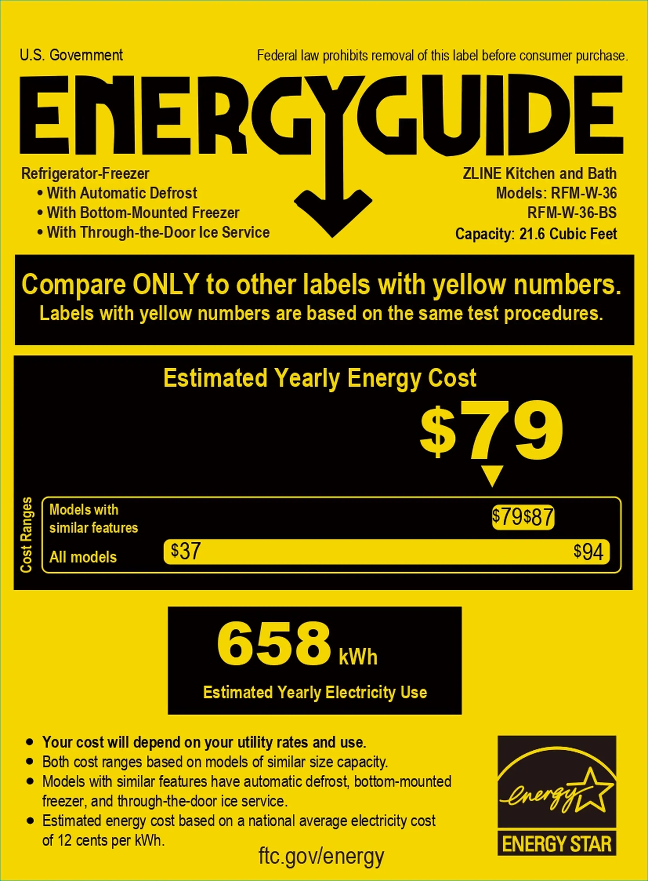 ZLINE 4-Piece Appliance Package - 36-Inch Legacy Dual Fuel Range, Wall Mount Range Hood, 36-Inch French Door Refrigerator with Water Dispenser, Dishwasher, in Black Stainless Steel with Champagne Bronze Accents - Image 31