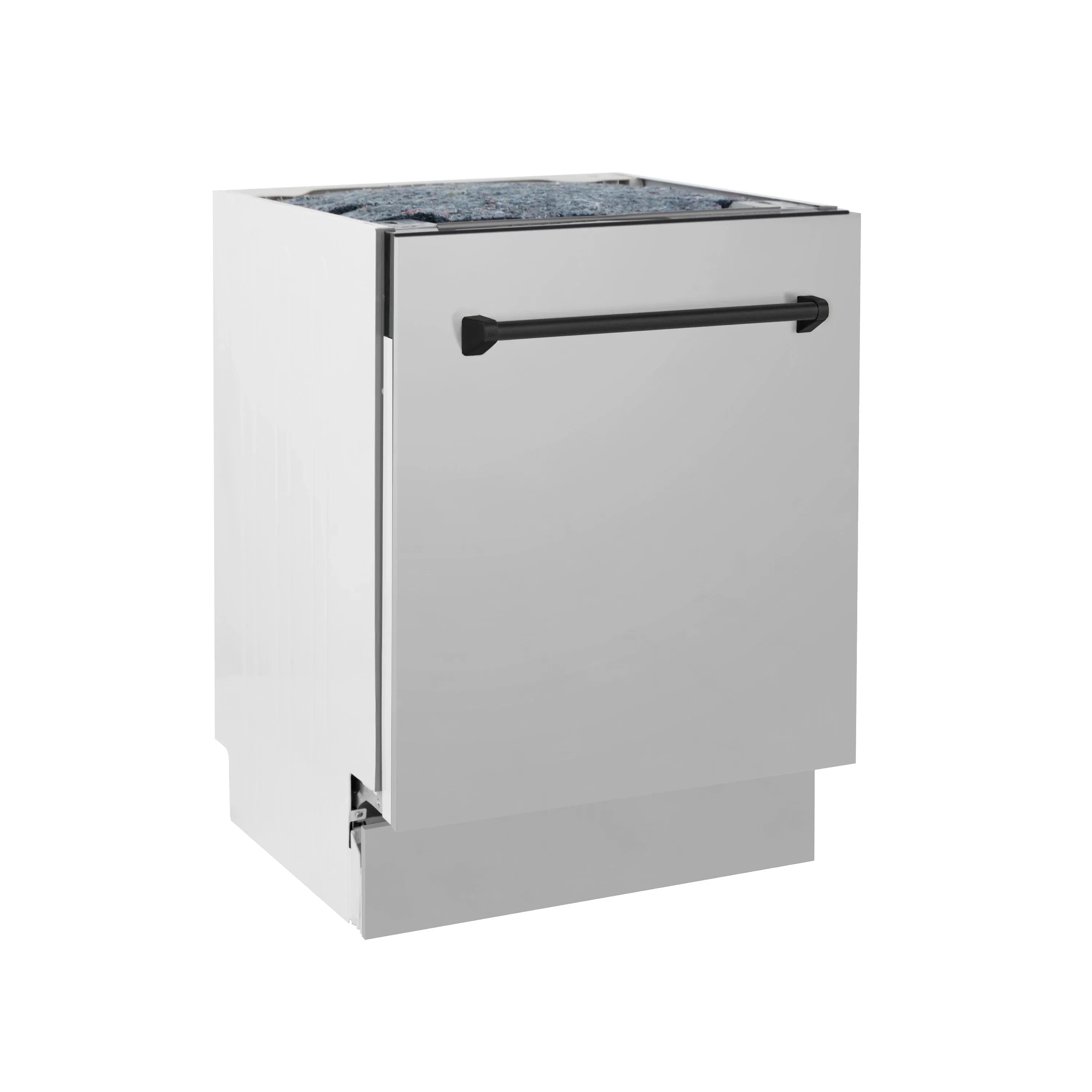 ZLINE 4-Piece Appliance Package - 48-Inch Legacy Autograph Dual Fuel Range, Wall Mount Range Hood, 36-Inch French Door Refrigerator with Water Dispenser, Dishwasher, in Stainless Steel with Matte Black Accents - Image 49