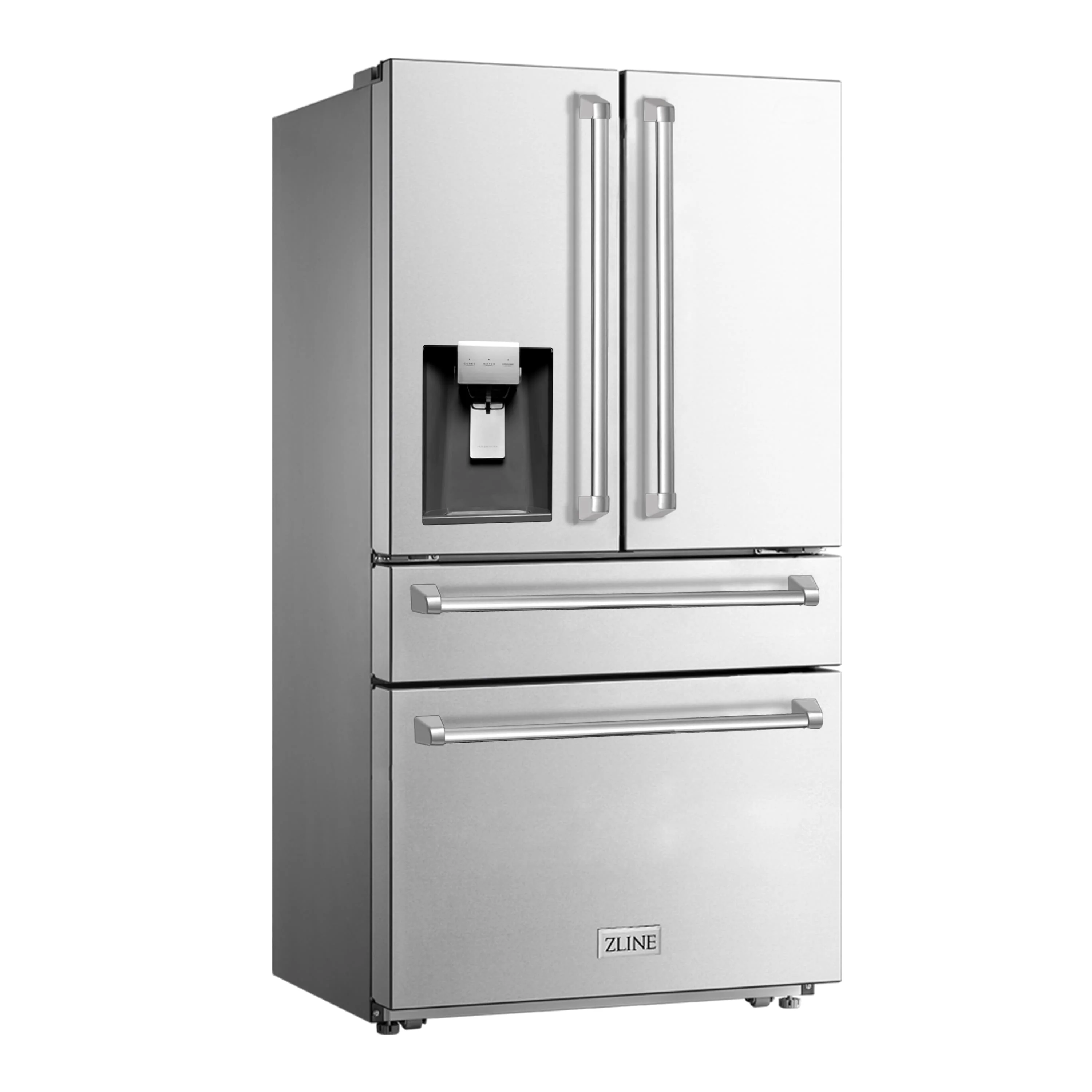 ZLINE 4-Piece Appliance Package - 30-Inch Dual Fuel Range, Refrigerator with Water Dispenser, Convertible Wall Mount Hood, and Microwave Oven in Stainless Steel (4KPRW-RARH30-MWO) - Image 14
