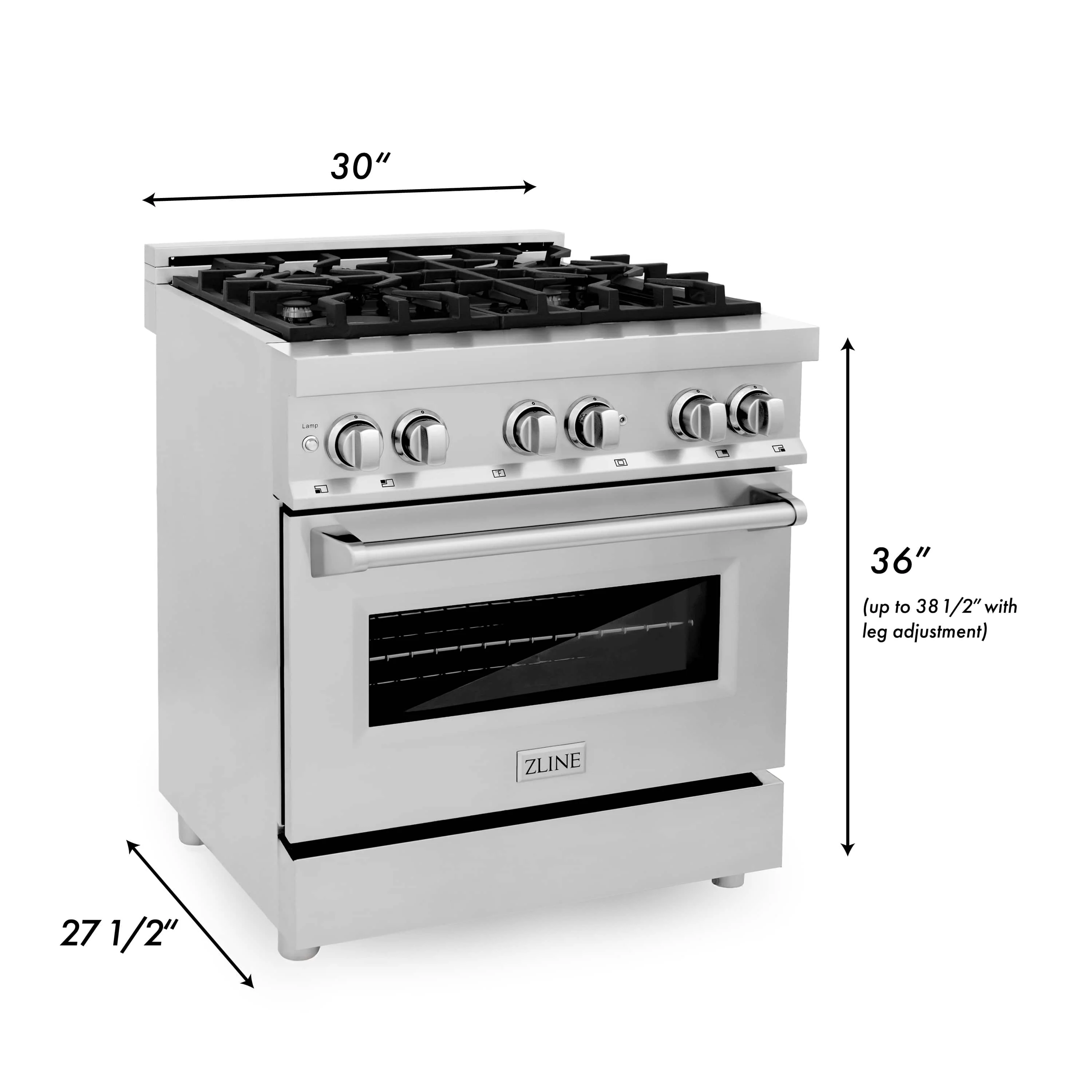 ZLINE 4-Piece Appliance Package - 30-Inch Dual Fuel Range, Tall Tub Dishwasher, Microwave Oven & Premium Hood (4KP-RARH30-MODWV) - Image 10