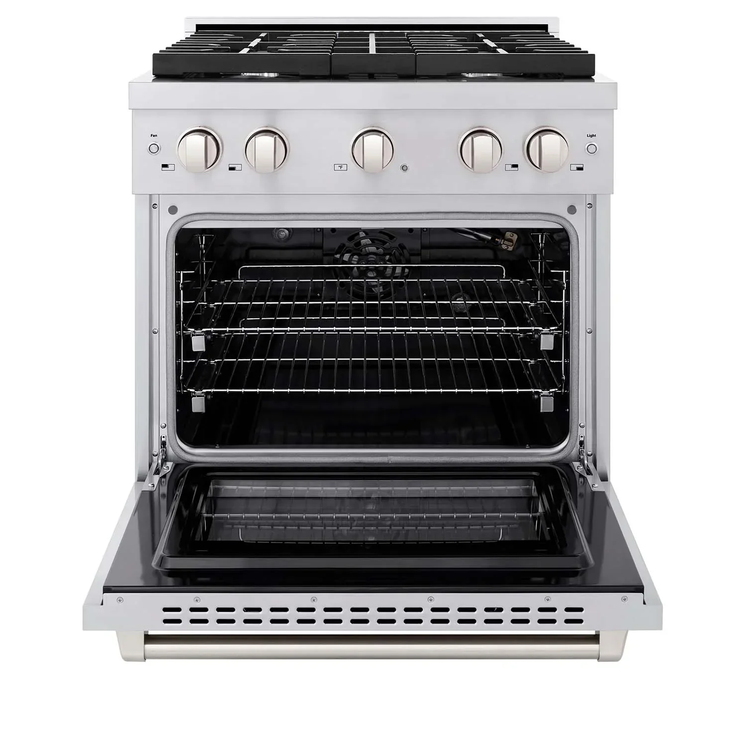 ZLINE 4-Piece Appliance Package - 30-Inch Gas Range, Tall Tub Dishwasher, Microwave Oven & Premium Hood (4KP-SGRRH30-MODWV) - Image 4