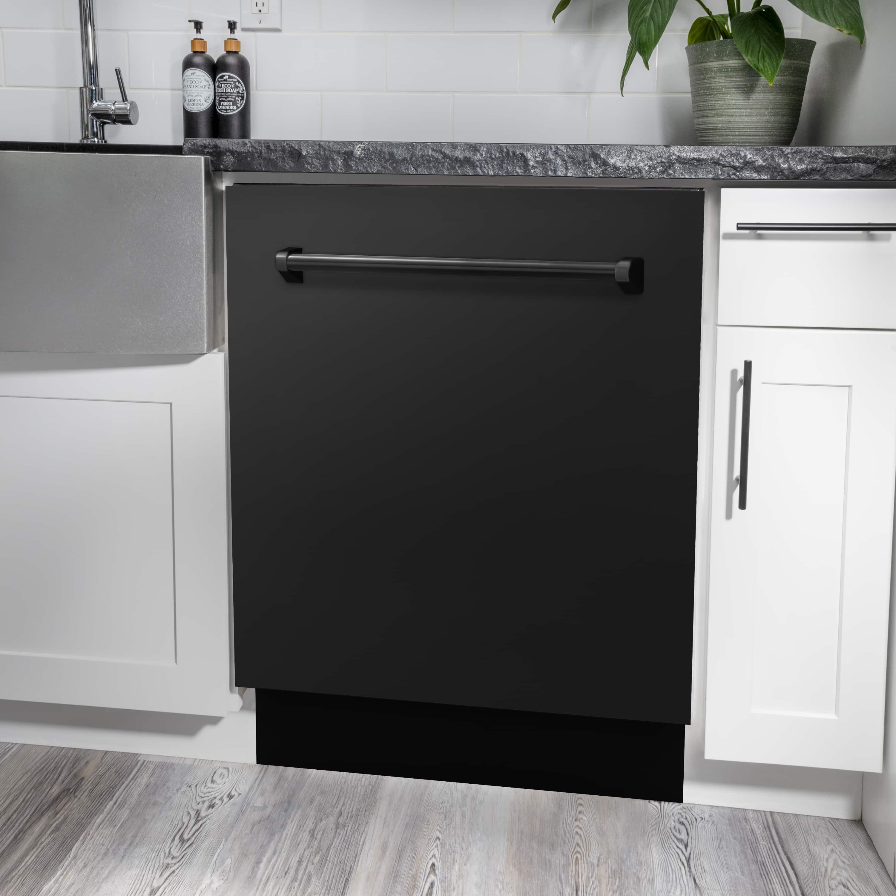 ZLINE 4-Piece Appliance Package - 30-Inch Gas Range, Refrigerator, Convertible Wall Mount Hood, and 3-Rack Dishwasher in Black Stainless Steel (4KPR-SGRBRH30-DWV) - Image 20