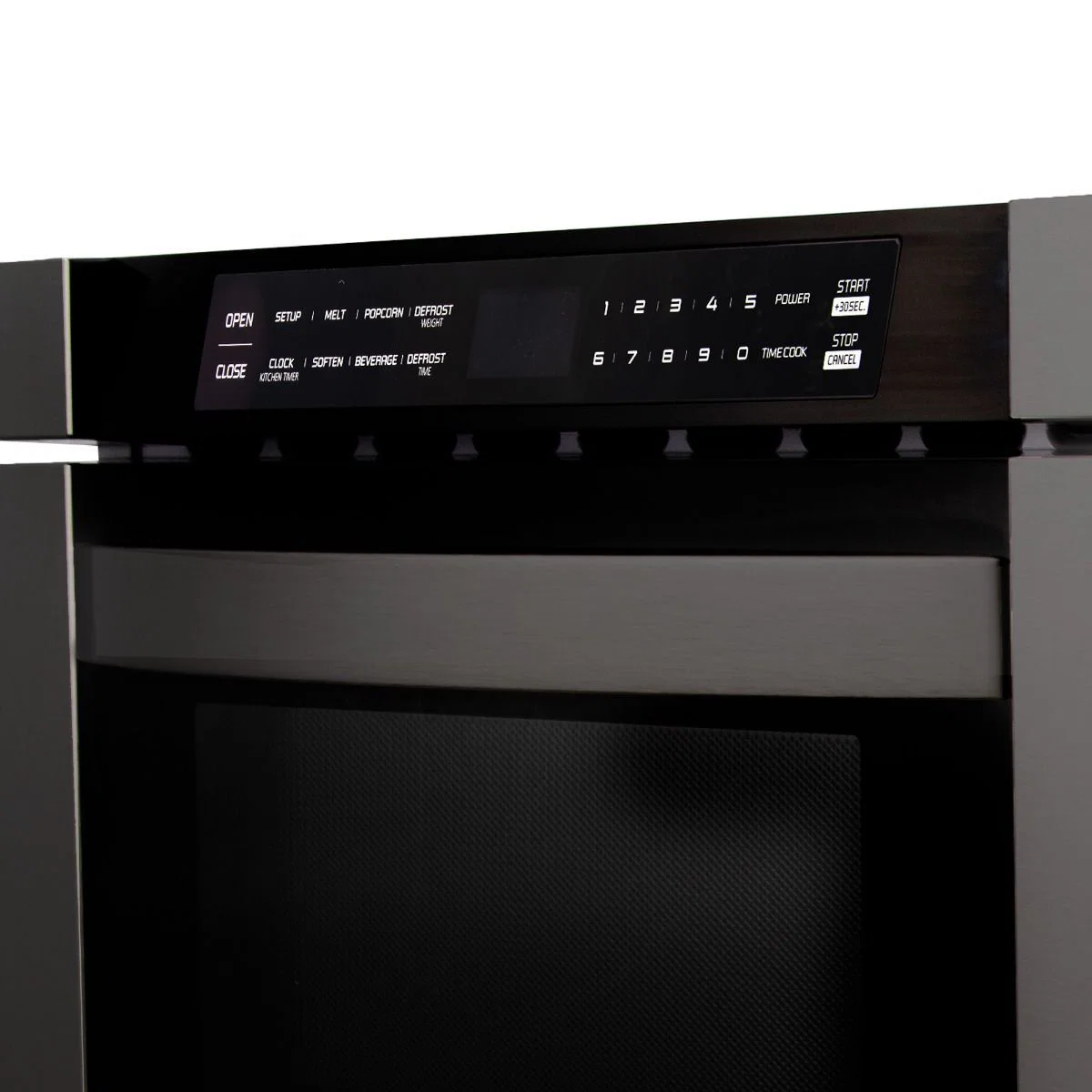 ZLINE 4-Piece Appliance Package - 30-Inch Gas Range, Refrigerator with Water Dispenser, Convertible Wall Mount Hood, and Microwave Drawer in Black Stainless Steel (4KPRW-SGRBRH30-MWD) - Image 22