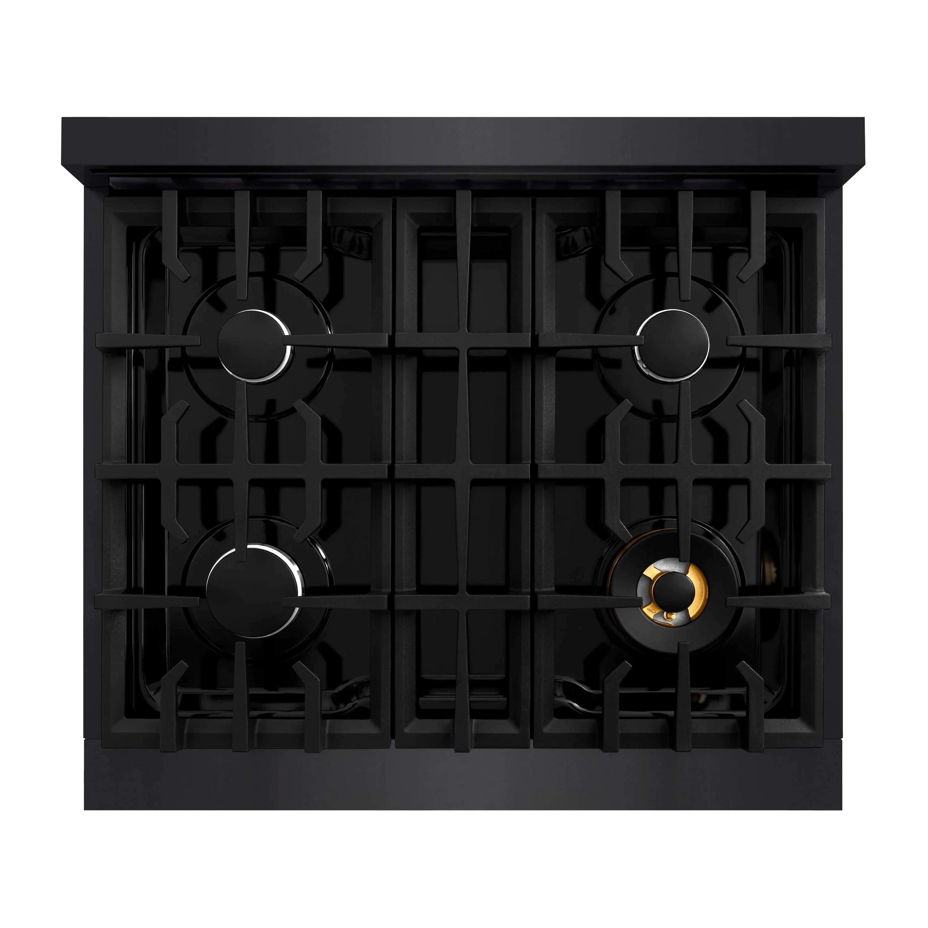 ZLINE 4-Piece Appliance Package - 30-Inch Dual Fuel Range, Hood, Refrigerator, and Dishwasher in Black Stainless Steel - Image 7