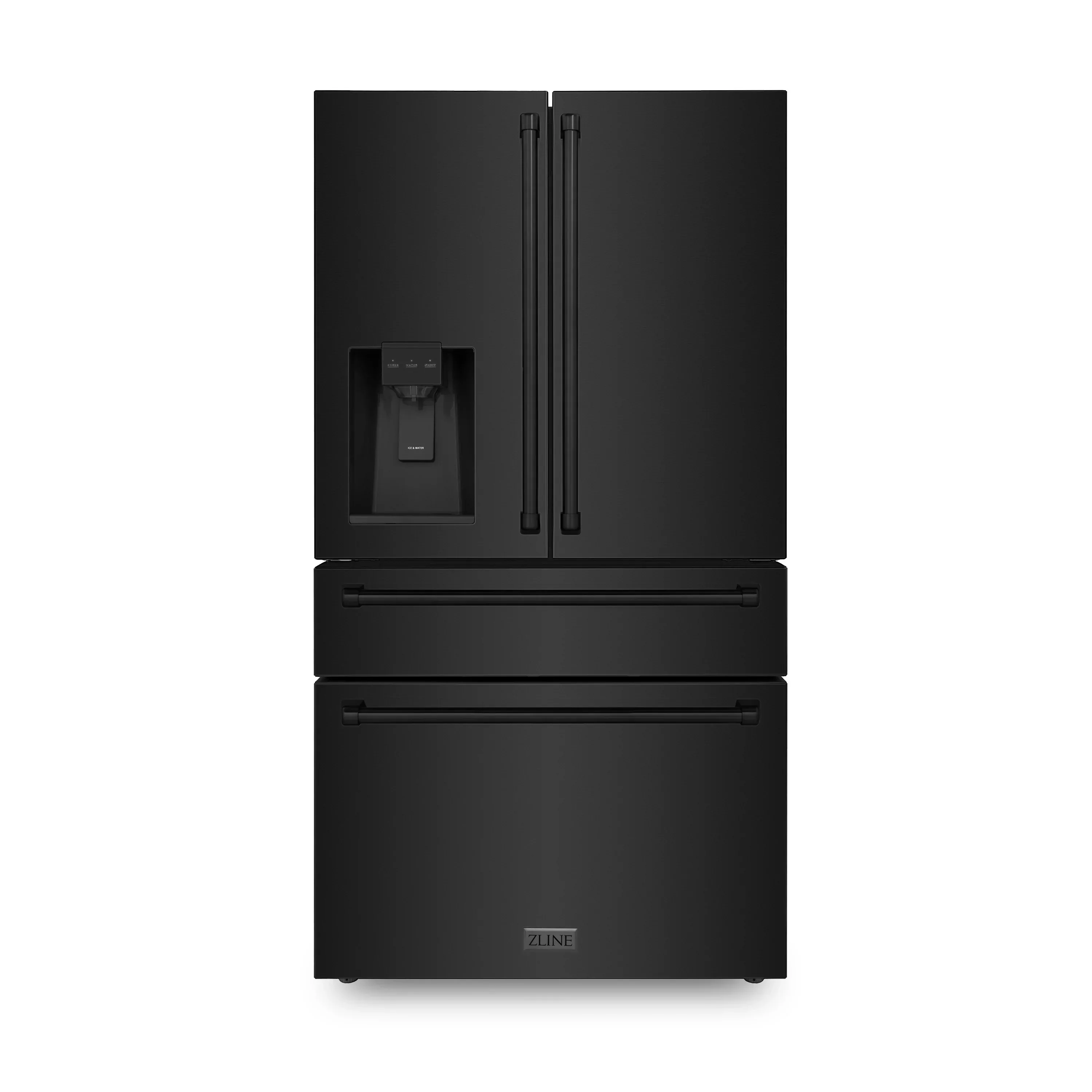 ZLINE 4-Piece Appliance Package - 30-Inch Dual Fuel Range, Hood, Refrigerator with Water Dispenser, and Dishwasher in Black Stainless Steel - Image 22