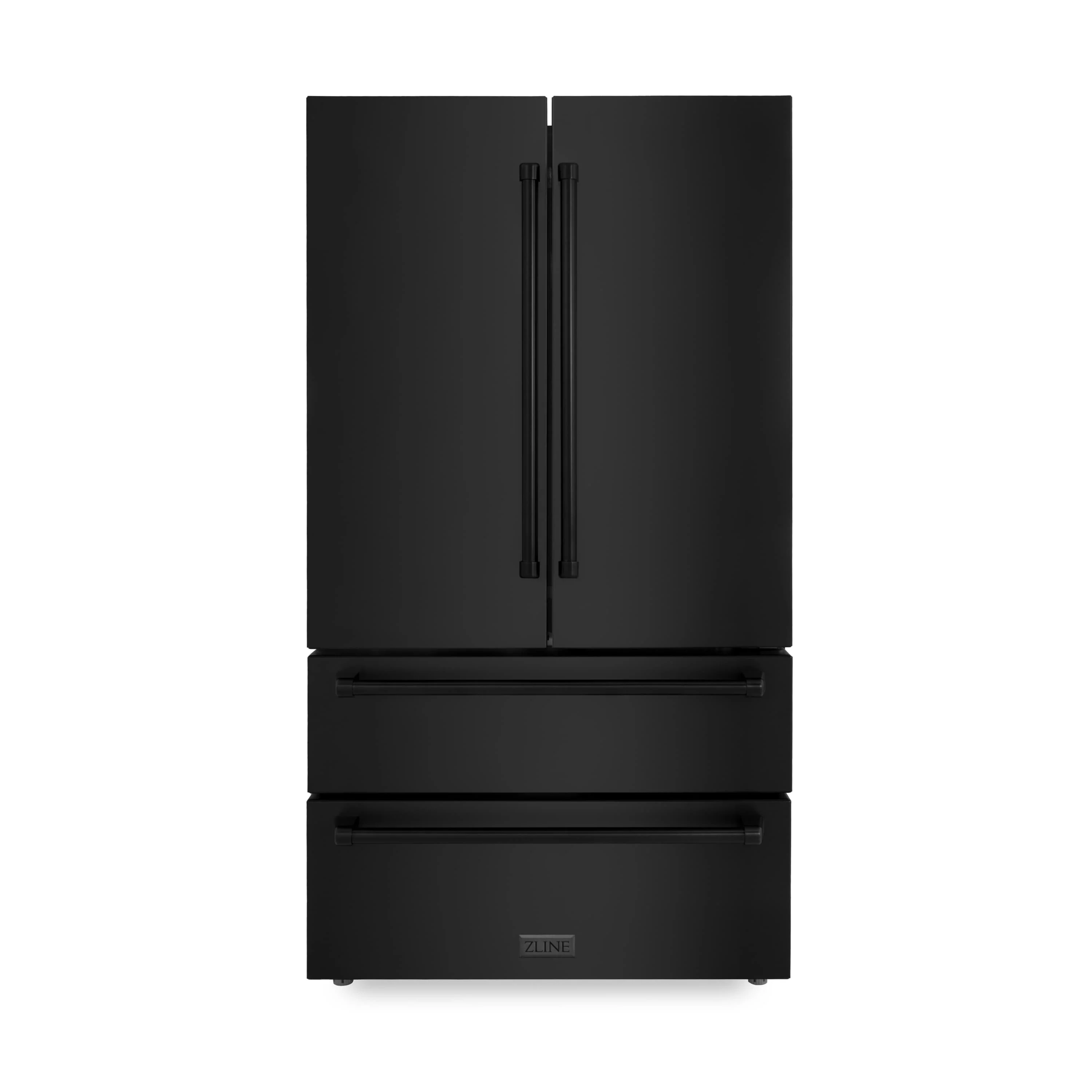 ZLINE 4-Piece Appliance Package - 36-Inch Dual Fuel Range with Brass Burners, Refrigerator, Microwave Drawer, and 3-Rack Dishwasher in Black Stainless Steel - Image 17