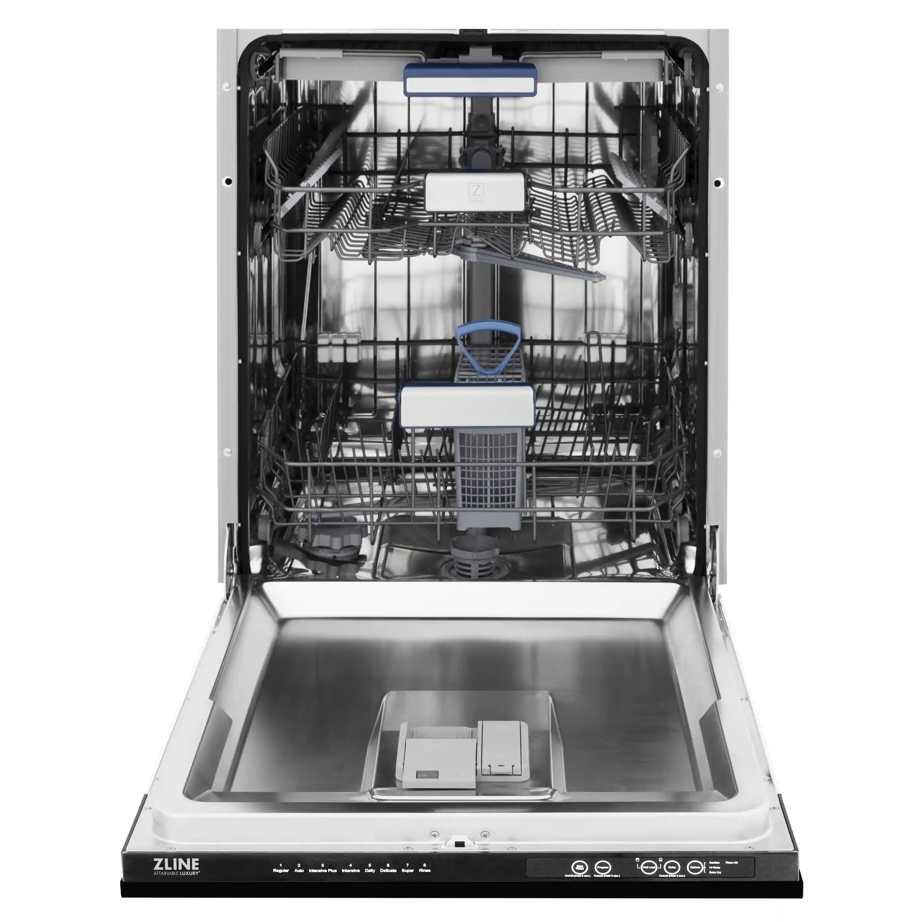 ZLINE 4-Piece Appliance Package - 36-Inch Dual Fuel Range with Brass Burners, Refrigerator, Microwave Drawer, and 3-Rack Dishwasher in Black Stainless Steel - Image 36
