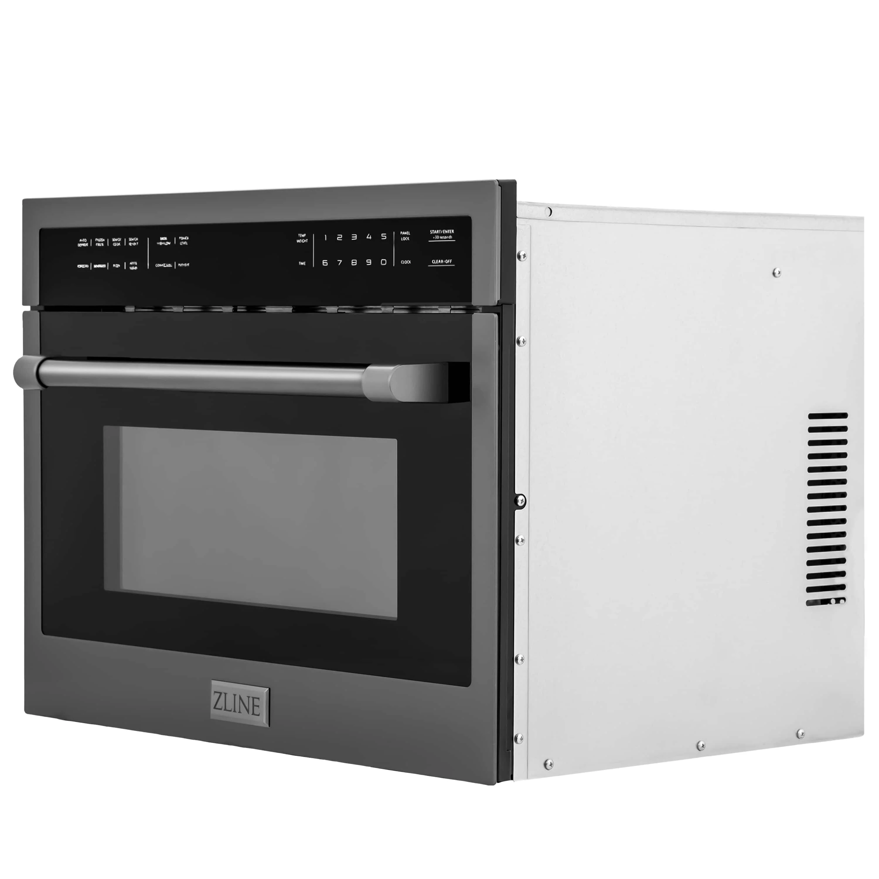 ZLINE 4-Piece Appliance Package - 36-Inch Dual Fuel Range with Brass Burners, Refrigerator, Microwave Oven, and 3-Rack Dishwasher in Black Stainless Steel - Image 58