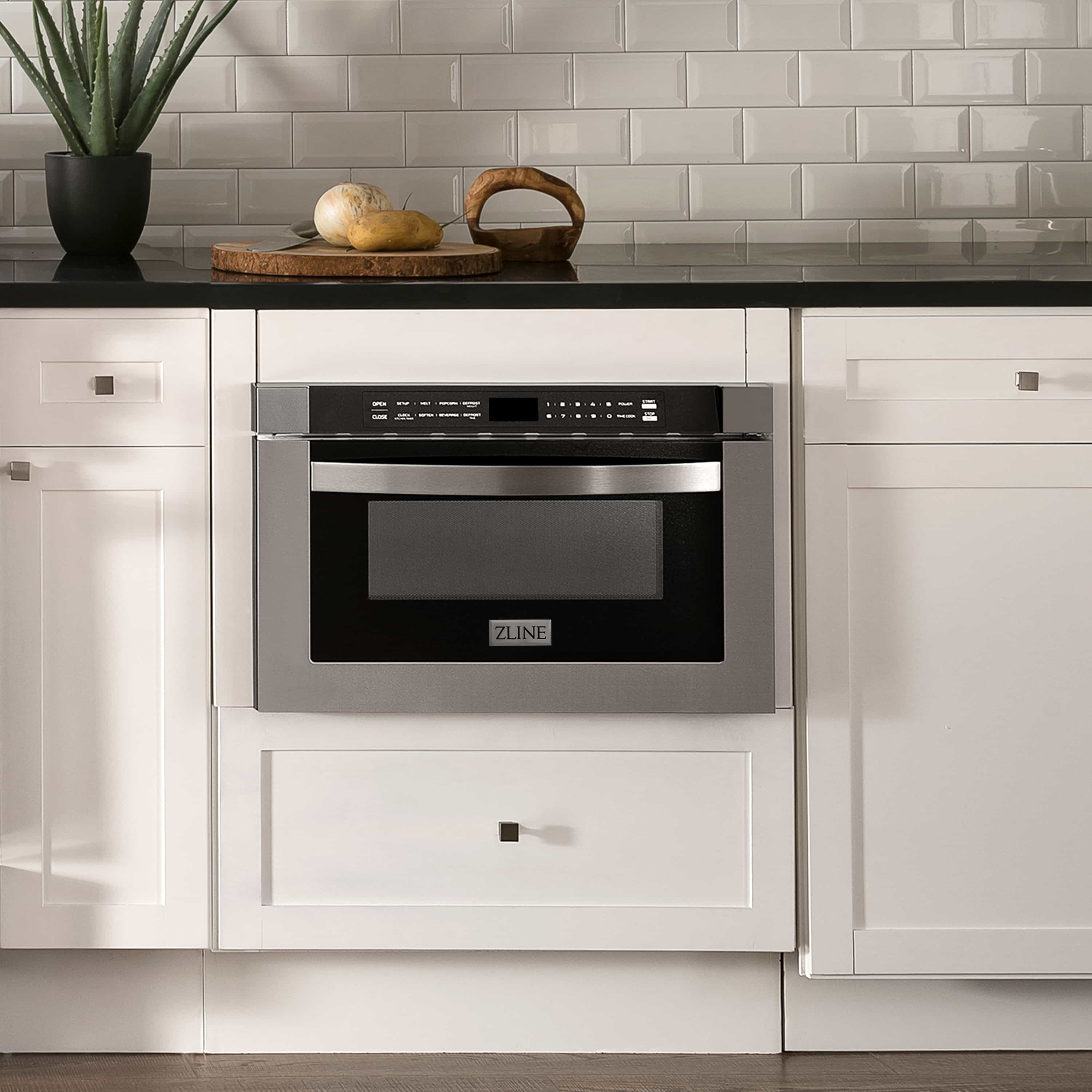 ZLINE 4-Piece Appliance Package - 36-Inch Gas Range, Refrigerator with Water Dispenser, Convertible Wall Mount Hood, and Microwave Drawer in Stainless Steel (4KPRW-SGRRH36-MWD) - Image 23