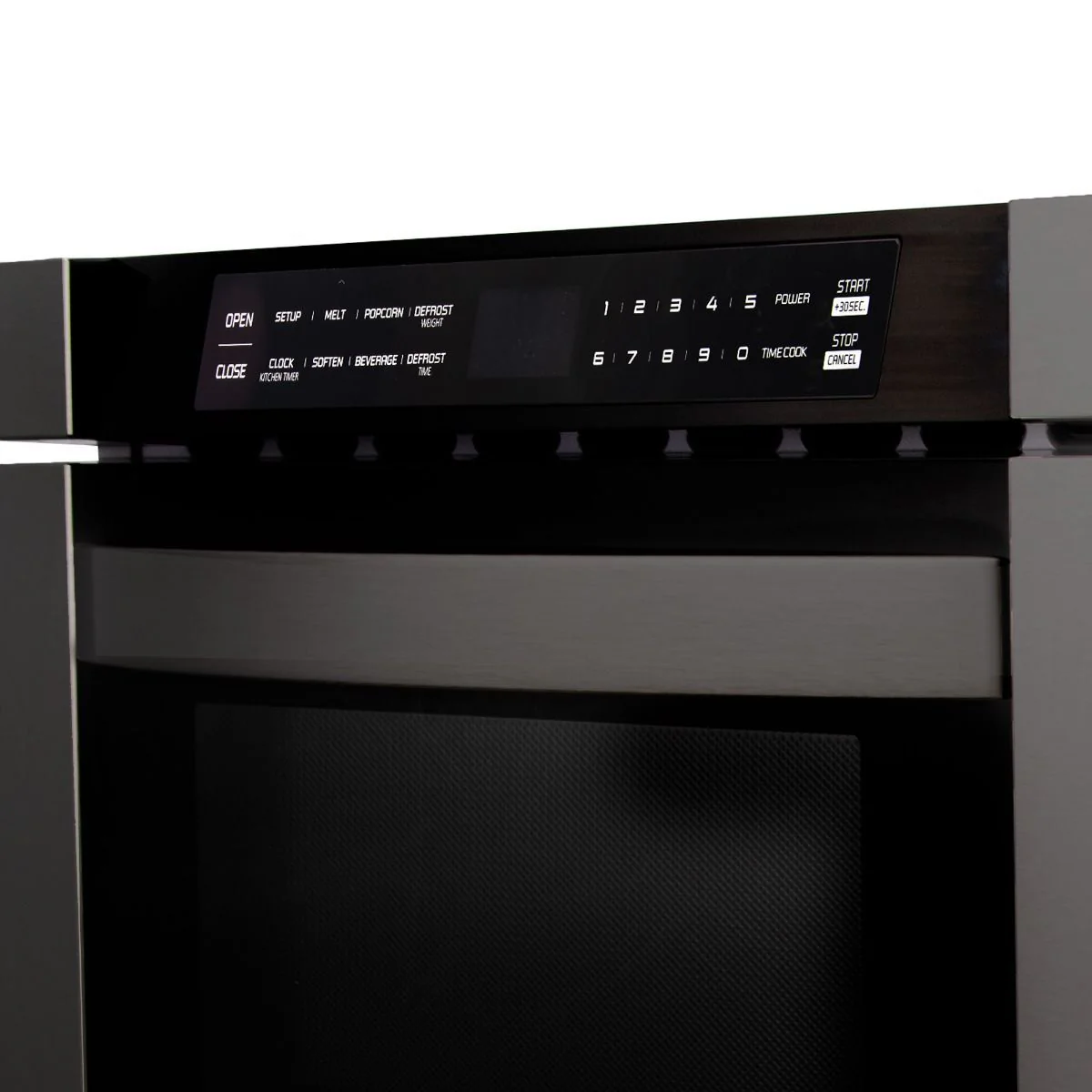 ZLINE 4-Piece Appliance Package - 36-inch Gas Range, 36-inch Refrigerator, Convertible Wall Mount Hood, and Microwave Drawer in Black Stainless Steel (4KPR-SGRBRH36-MW) - Image 24