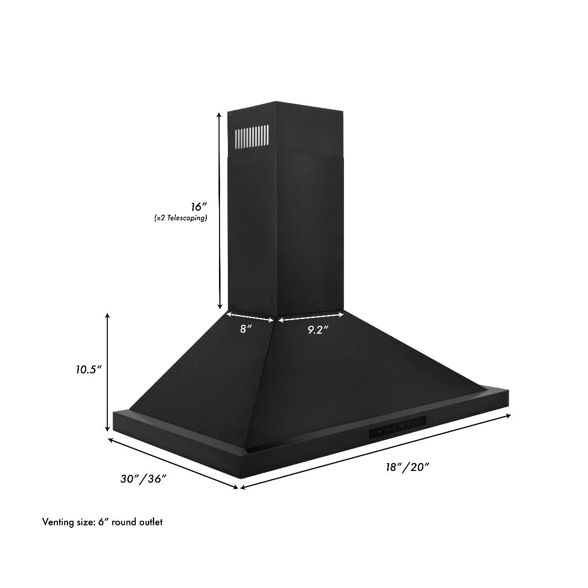 ZLINE 4-Piece Appliance Package - 36-Inch Gas Range, Refrigerator with Water Dispenser, Convertible Wall Mount Hood, and 3-Rack Dishwasher in Black Stainless Steel (4KPRW-SGRBRH36-DWV) - Image 28
