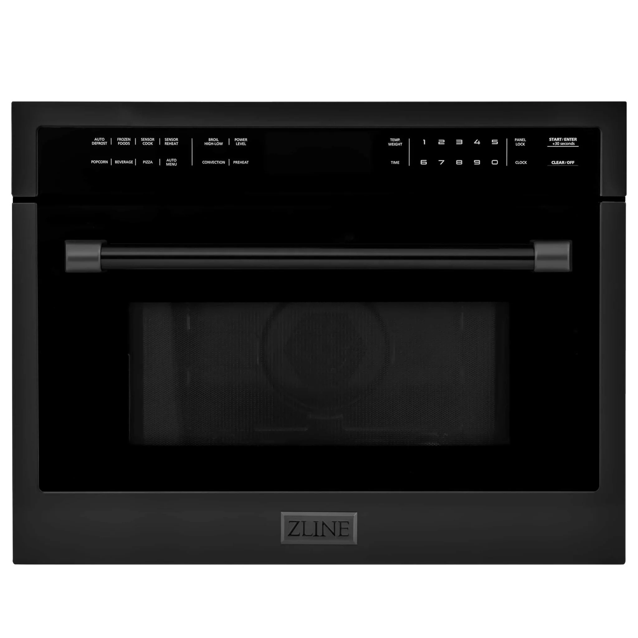 ZLINE 4-Piece Appliance Package - 36-Inch Gas Range, Refrigerator with Water Dispenser, Convertible Wall Mount Hood, and Microwave Oven in Black Stainless Steel (4KPRW-SGRBRH36-MWO) - Image 18