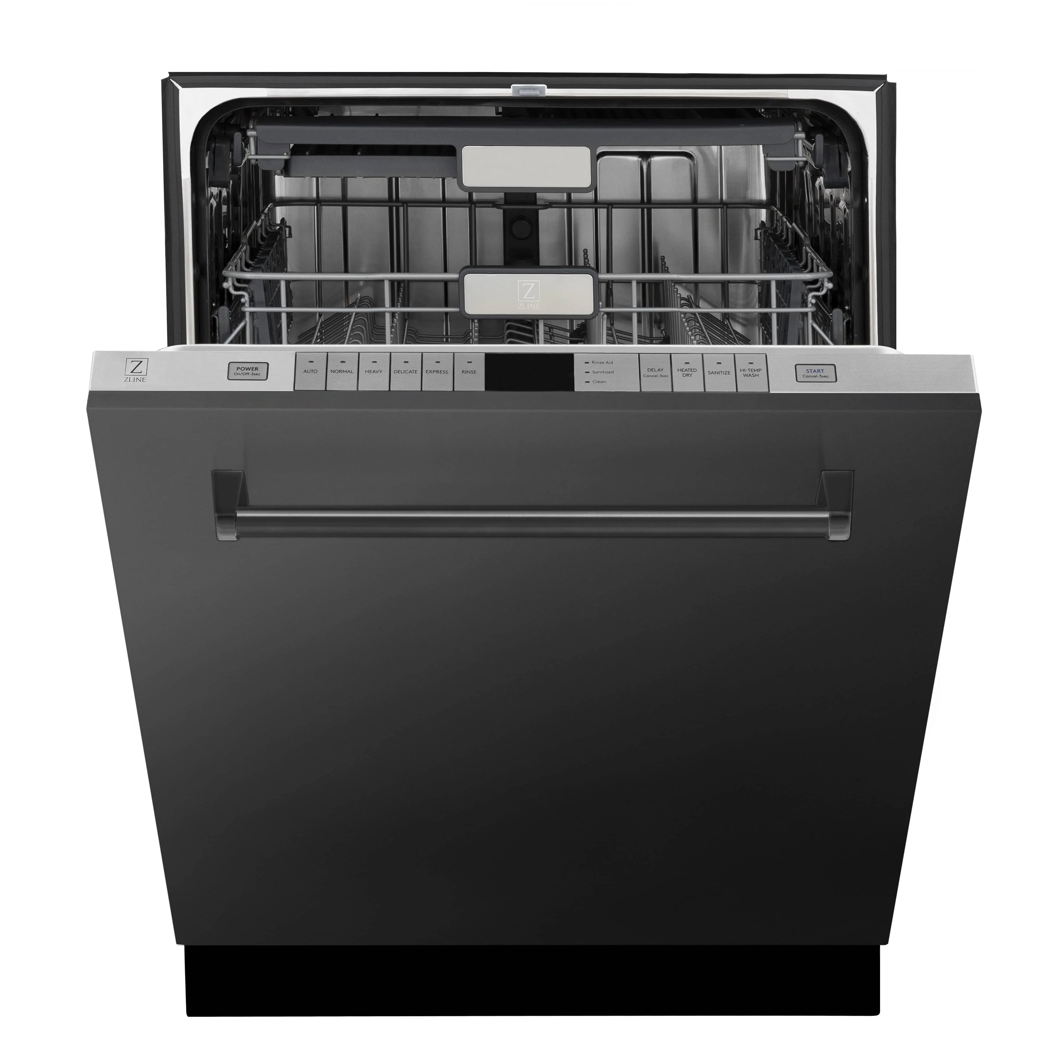 ZLINE 4-Piece Appliance Package - 36-Inch Gas Range, Hood, Refrigerator with Water Dispenser, and Dishwasher in Black Stainless Steel - Image 39