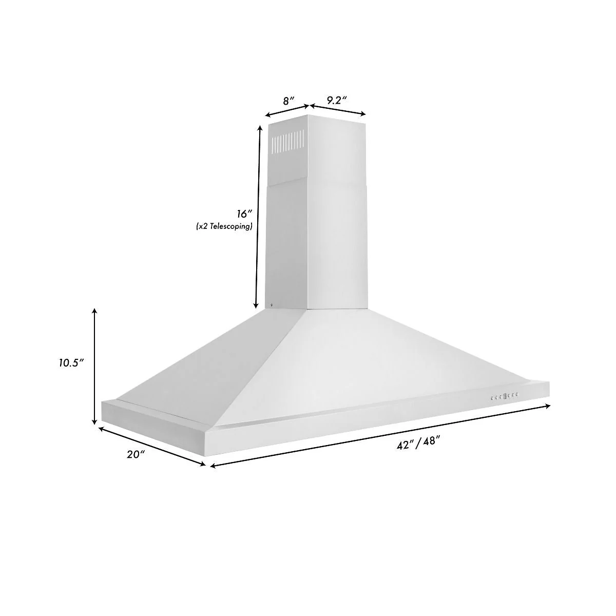 ZLINE 4-Piece Appliance Package - 48-Inch Dual Fuel Range, Refrigerator, Convertible Wall Mount Hood, and Microwave Oven in Stainless Steel (4KPR-RARH48-MO) - Image 32