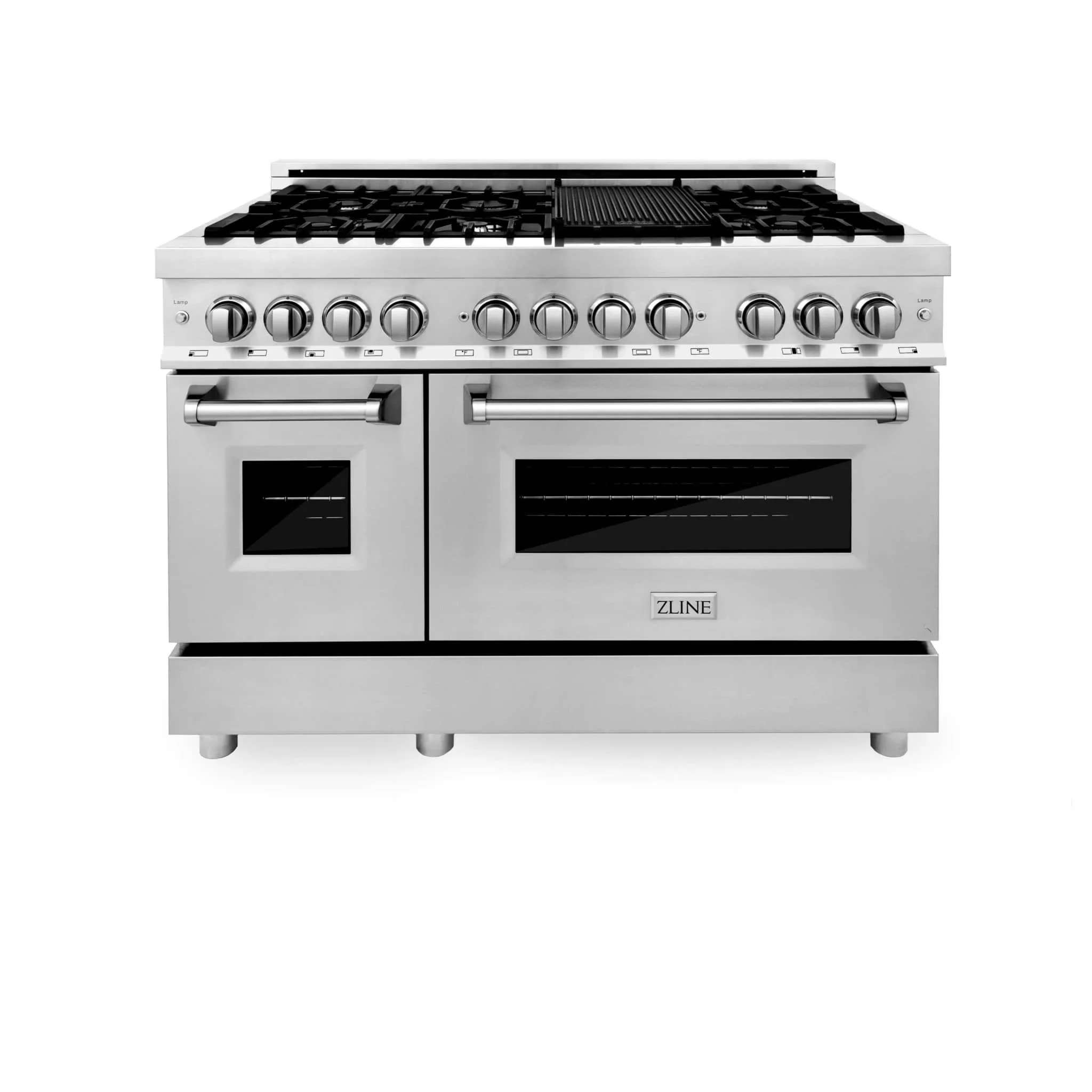 ZLINE 4-Piece Appliance Package - 48-Inch Dual Fuel Range, Tall Tub Dishwasher, Microwave Oven & Premium Hood (4KP-RARH48-MODWV) - Image 3