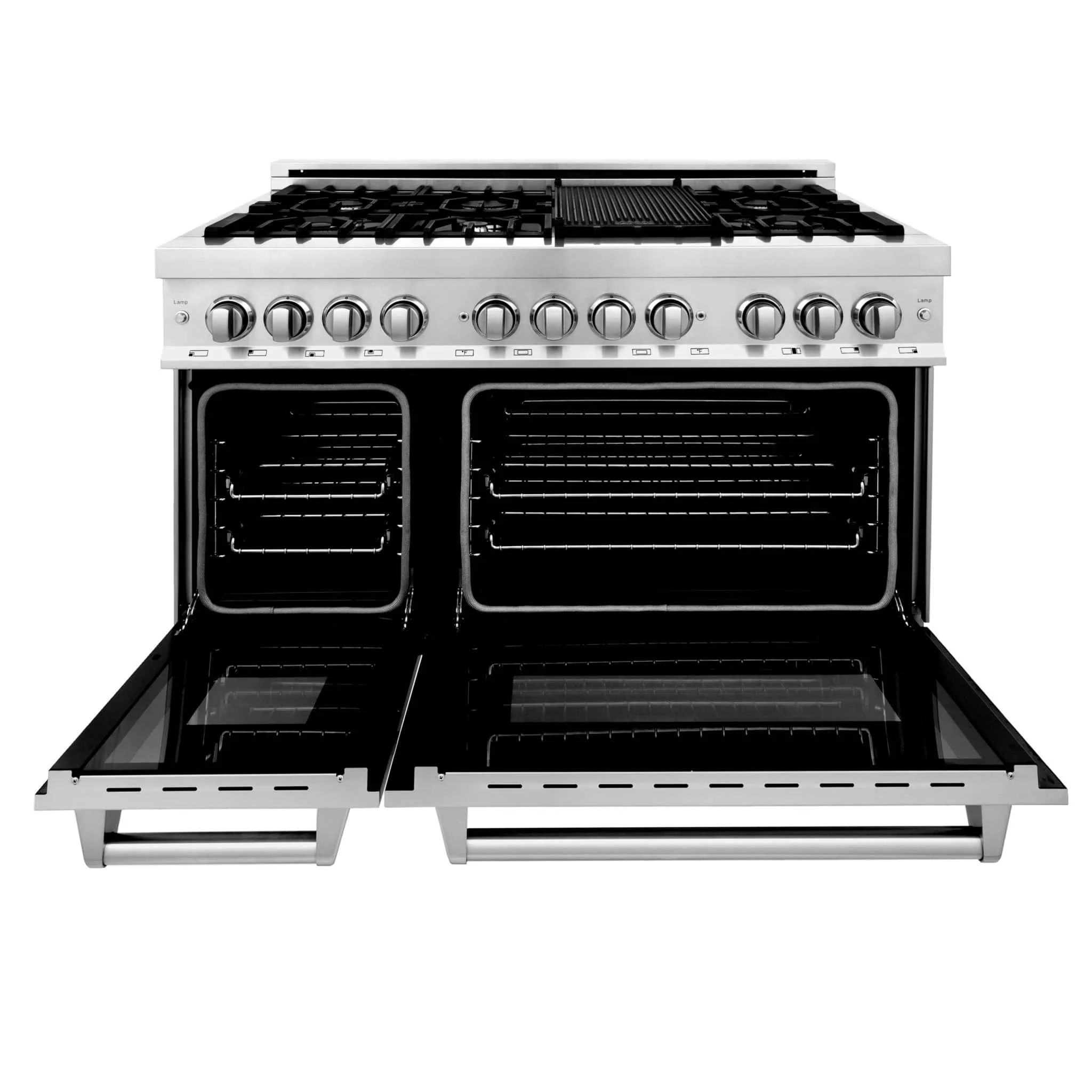 ZLINE 4-Piece Appliance Package - 48-Inch Dual Fuel Range, Tall Tub Dishwasher, Microwave Oven & Premium Hood (4KP-RARH48-MODWV) - Image 4