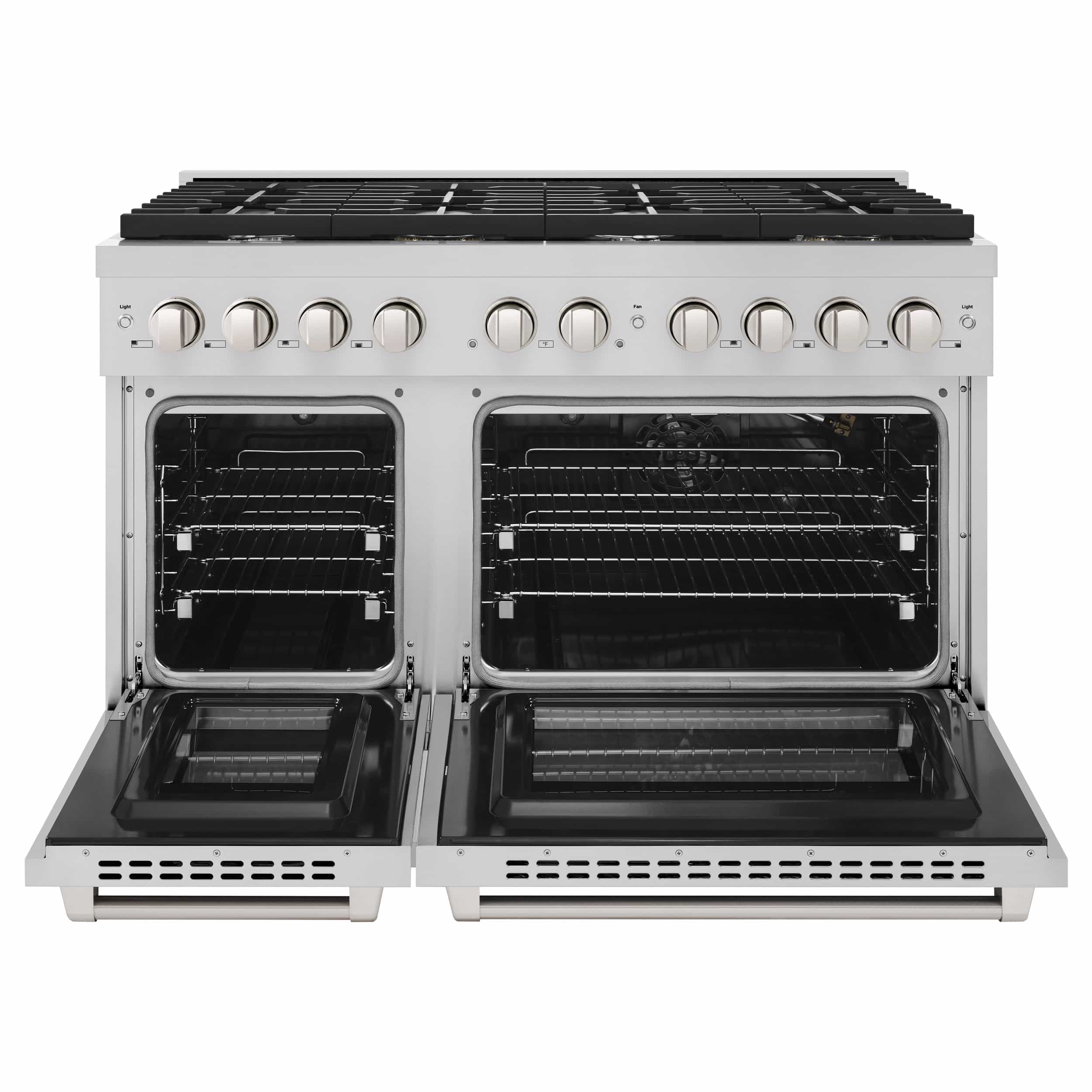 ZLINE 4-Piece Appliance Package - 48-Inch Gas Range, Tall Tub Dishwasher, Microwave Drawer & Convertible Wall Mount Hood (4KP-SGRRH48-MWDWV) - Image 8