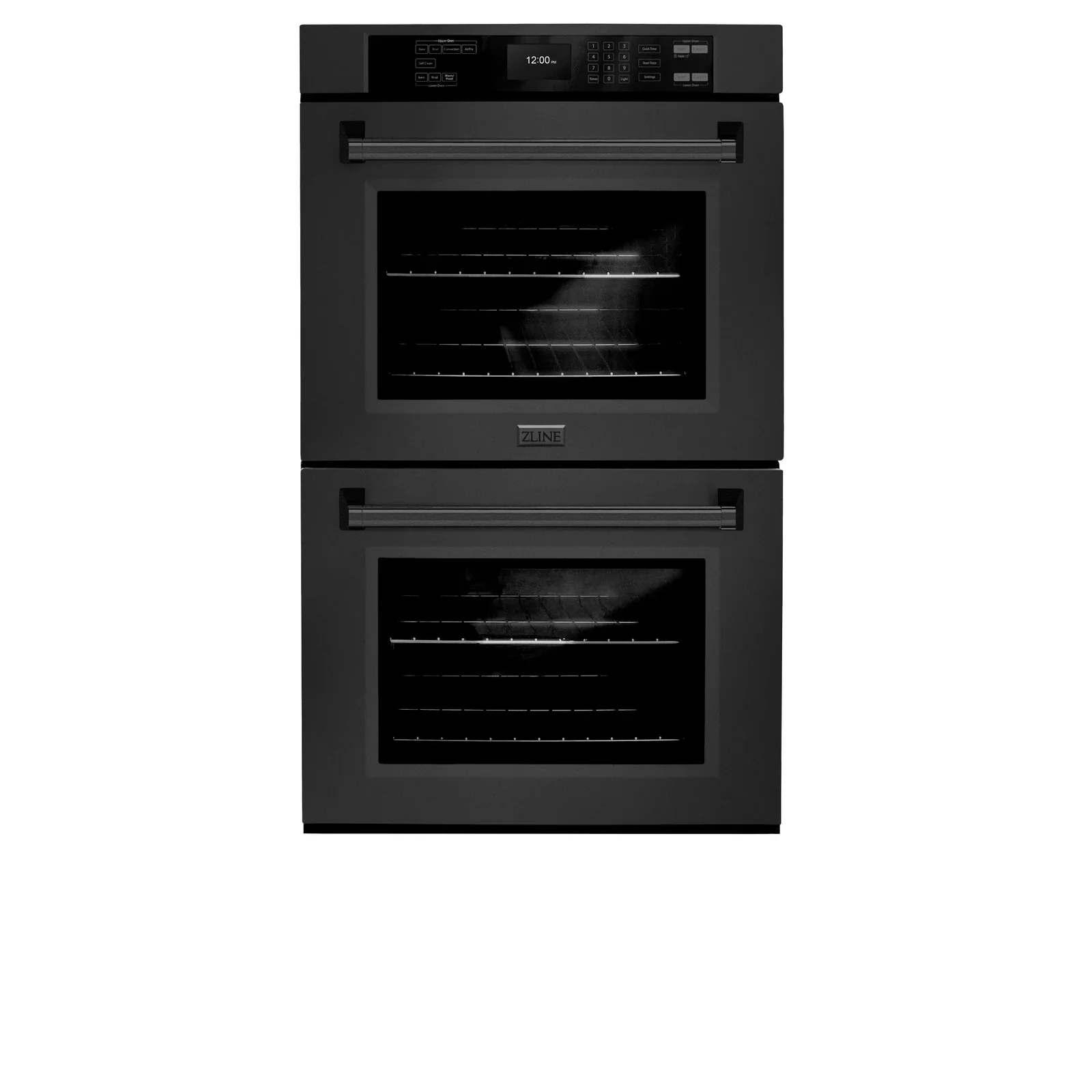 ZLINE 4-Piece Appliance Package - 48-Inch Rangetop with Brass Burners, Refrigerator, 30-Inch Electric Double Wall Oven, and Convertible Wall Mount Hood in Black Stainless Steel (4KPR-RTBRH48-AWD) - Image 32