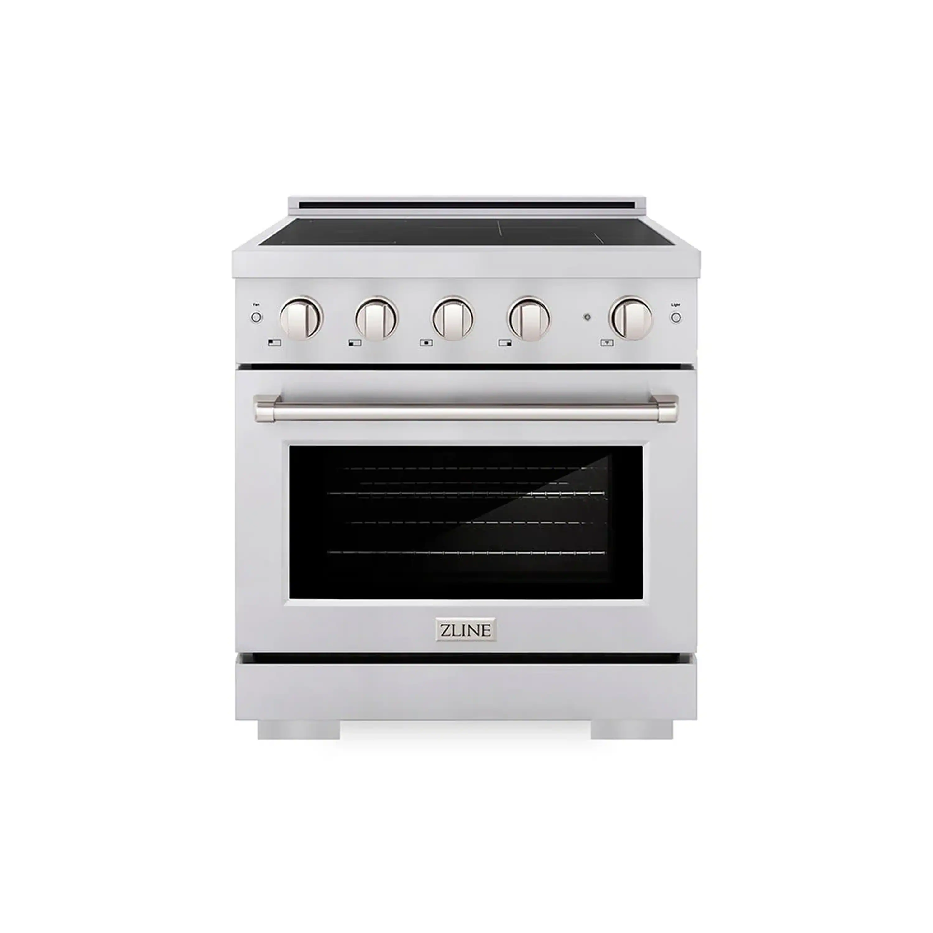 ZLINE 4-Piece Appliance Package - 30-Inch Paramount Induction Range, Wall Mount Range Hood, 36-Inch French Door Refrigerator with Water Dispenser, and Dishwasher in Stainless Steel - Image 2