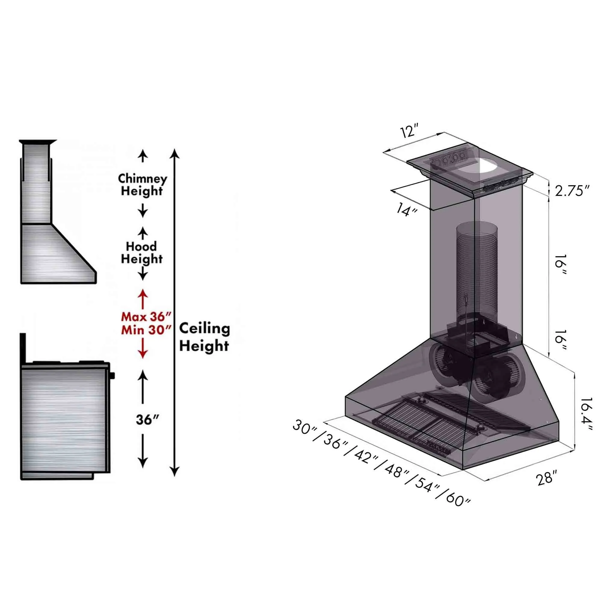 ZLINE 42-Inch Professional Wall Mount Range Hood in Stainless Steel with Built-in CrownSound® Bluetooth Speakers (697CRN-BT-42) - Image 10