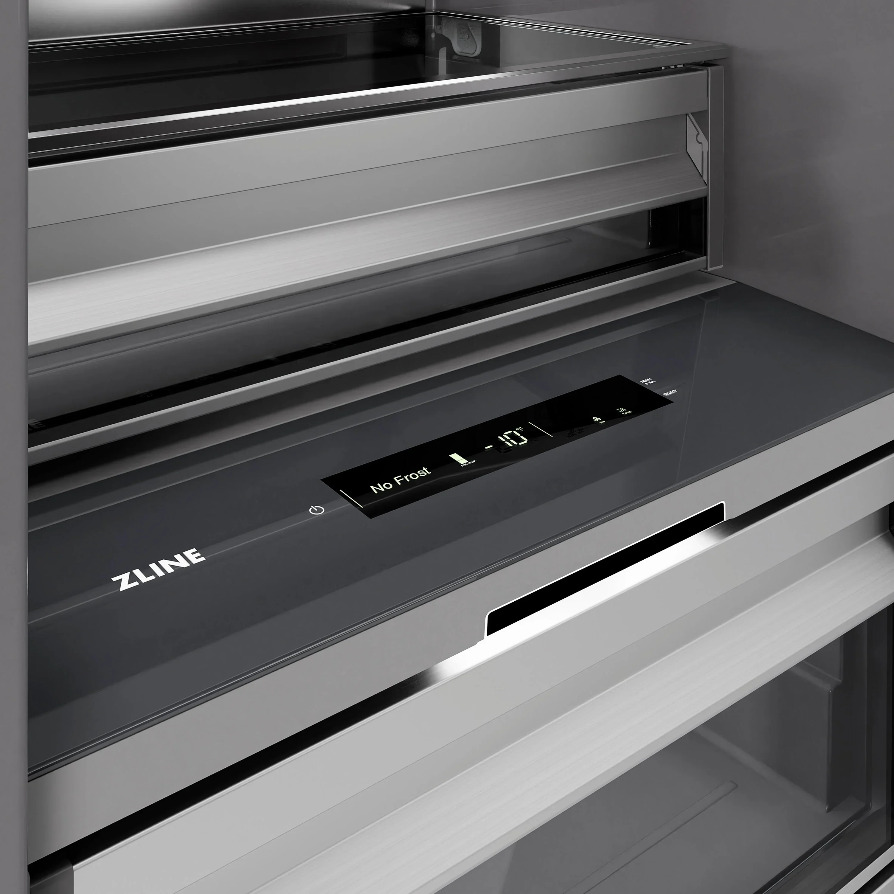 ZLINE 42-Inch Column 12.5 Cu. Ft. Refrigerator and 8.6 Cu. Ft. Freezer in White Matte with Matte Black Accent - Image 21