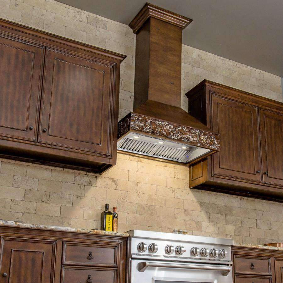 ZLINE 42-Inch Wooden Wall Range Hood with Crown Molding and 700 CFM Motor (373RR-42) - Image 5