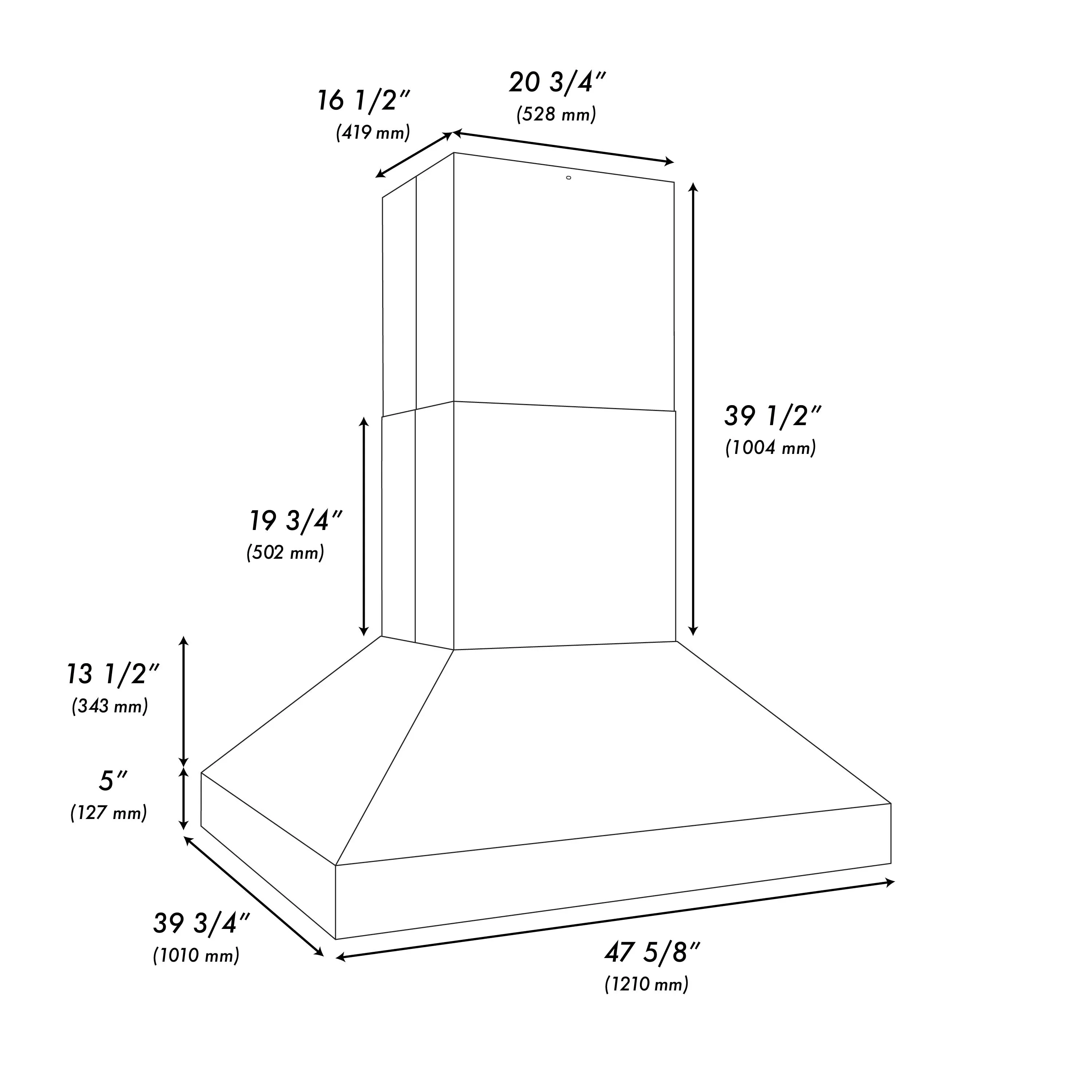 ZLINE 48-Inch 2000 CFM Island Mount Outdoor Grill Hood (GOi1-48) - Image 11
