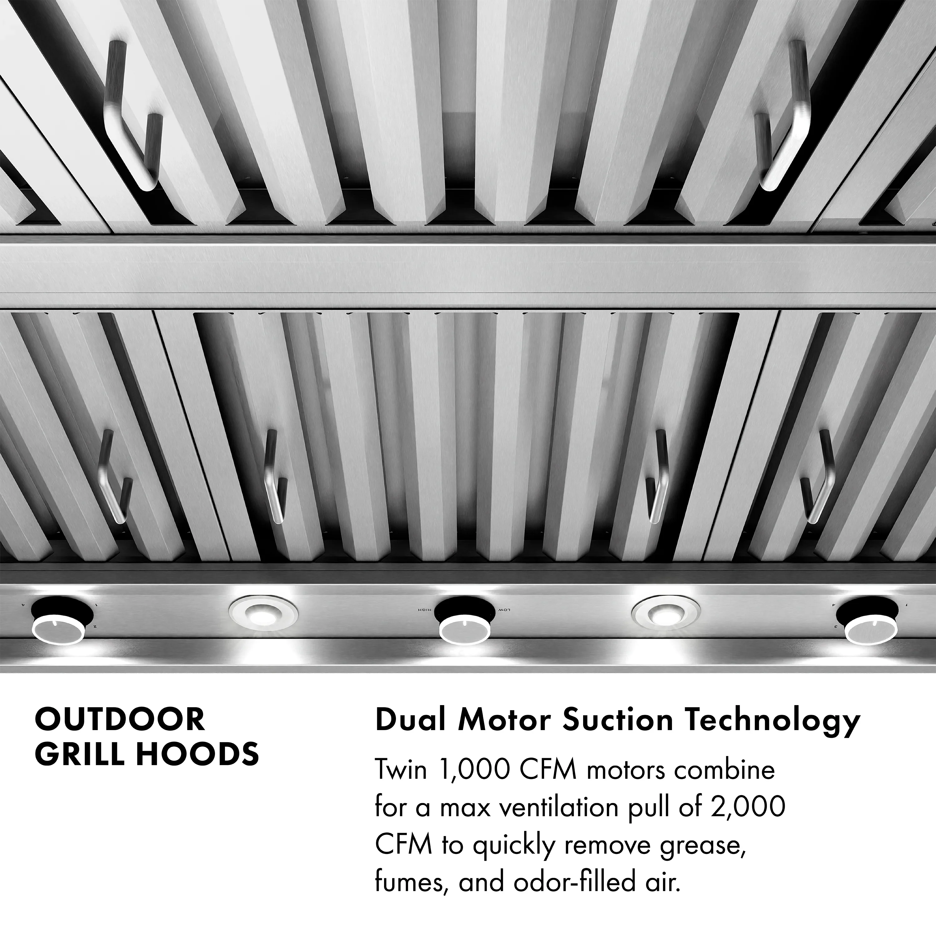 ZLINE 48-Inch 2000 CFM Wall Mount Outdoor Grill Hood (GOW1-48) - Image 2