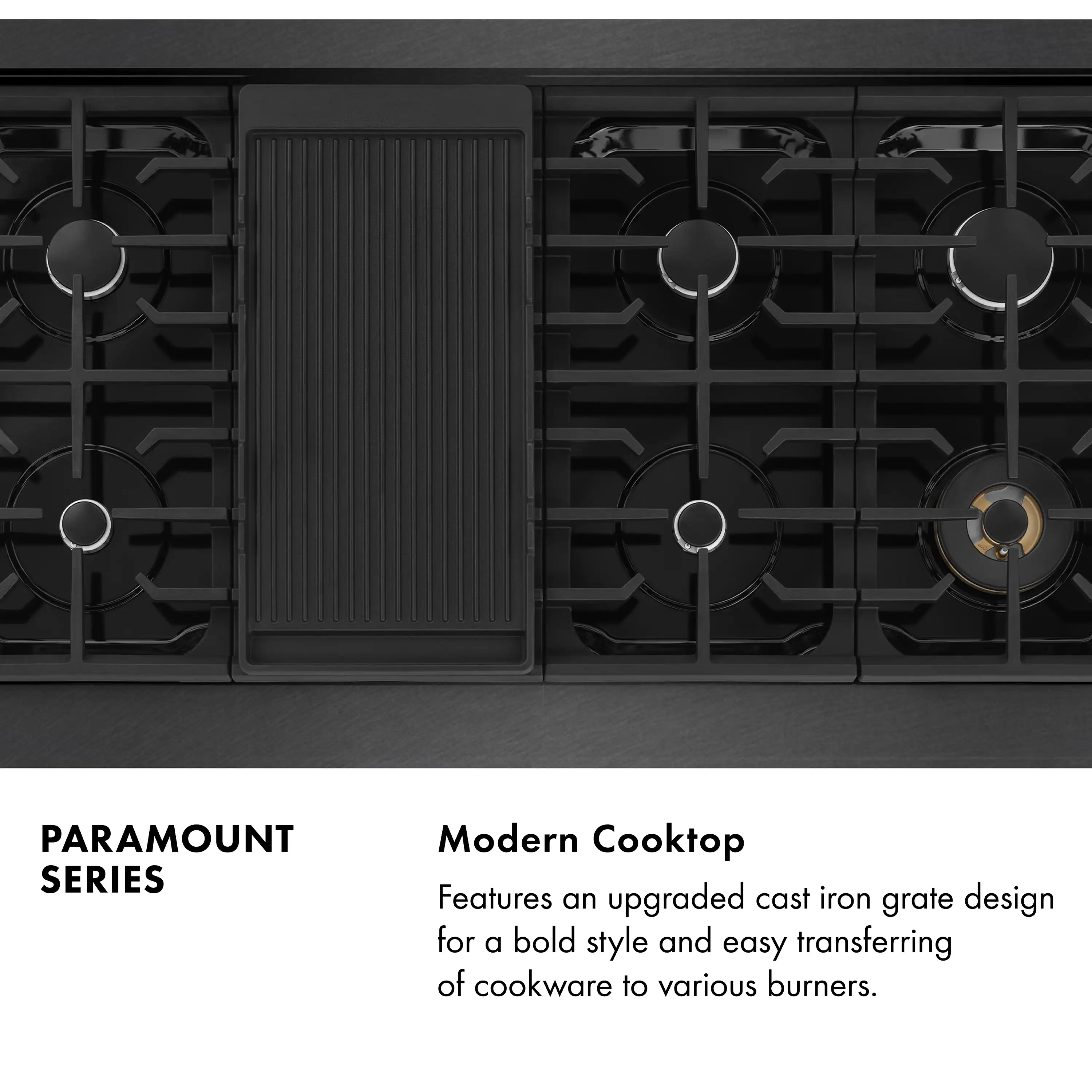 ZLINE 48-Inch 6.7 Cu. Ft. Paramount Double Oven Gas Range with 8 Burner Cooktop in Black Satin Stainless Steel (SGRBS-48) - Image 11