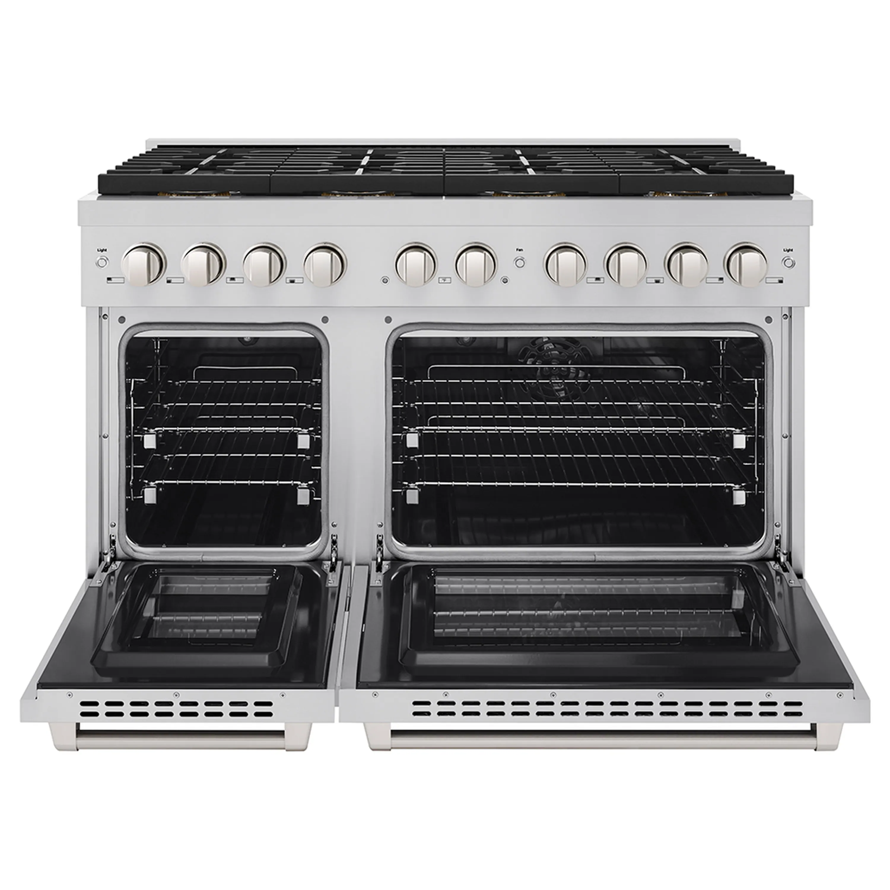 ZLINE 48-Inch 6.7 cu. ft. Paramount Dual Fuel Range with 8 Burner DuoPro™ Cooktop and Dual Ovens in Stainless Steel (PSDR48) - Image 5