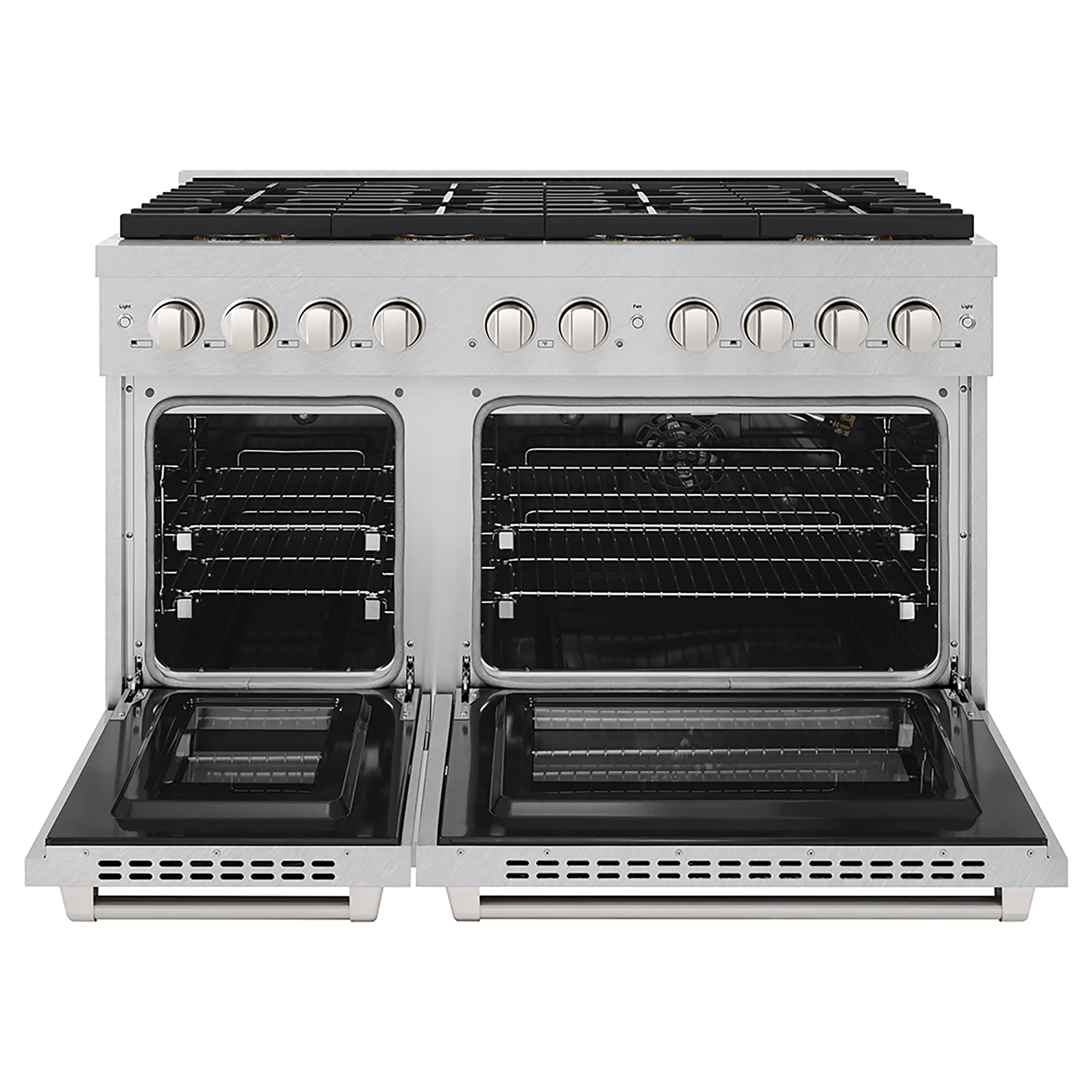 ZLINE 48-Inch 6.7 cu. ft. Paramount Gas Range with 8 Burner DuoPro™ Cooktop and Dual Ovens in Satin Stainless Steel (PSGRS-48) - Image 2